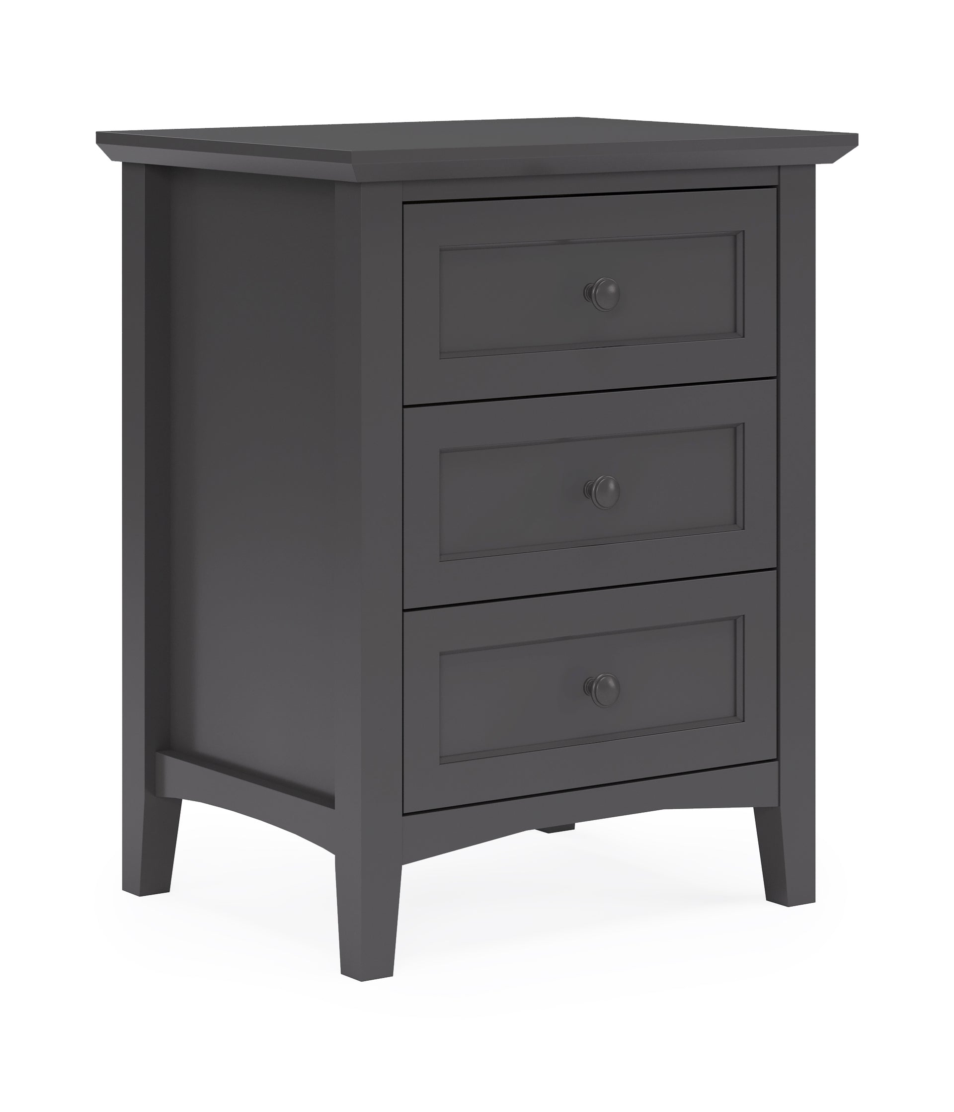 Grace Three Drawer Nightstand in Raven Black - What A Room