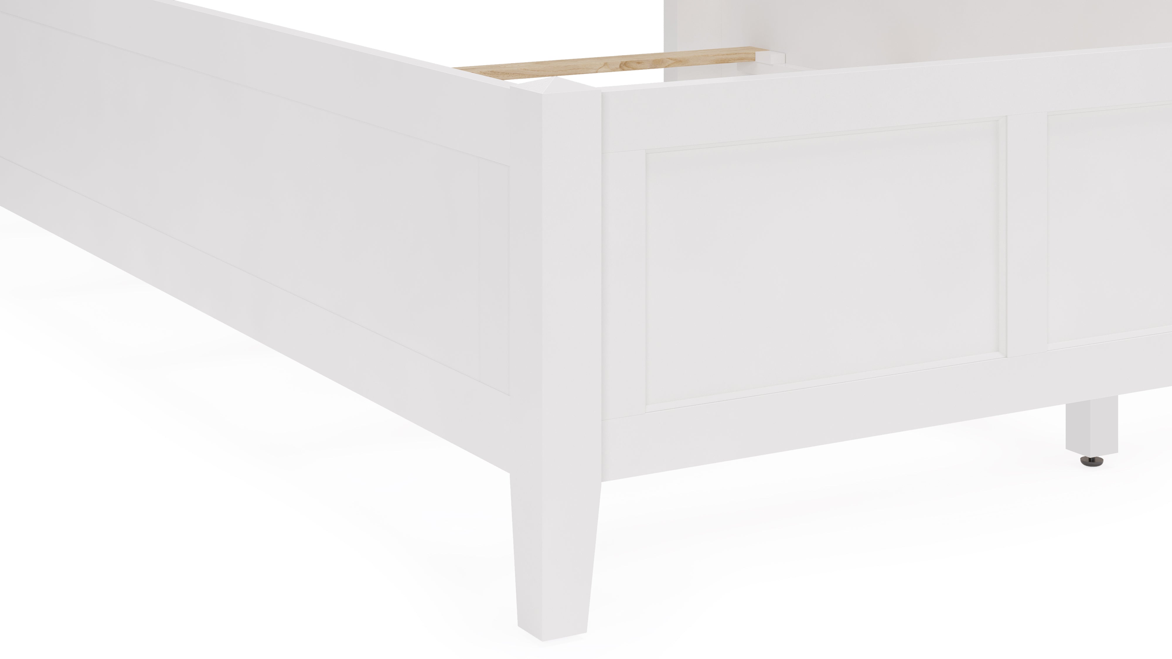 Grace Three Panel Bed in Snowfall White - What A Room