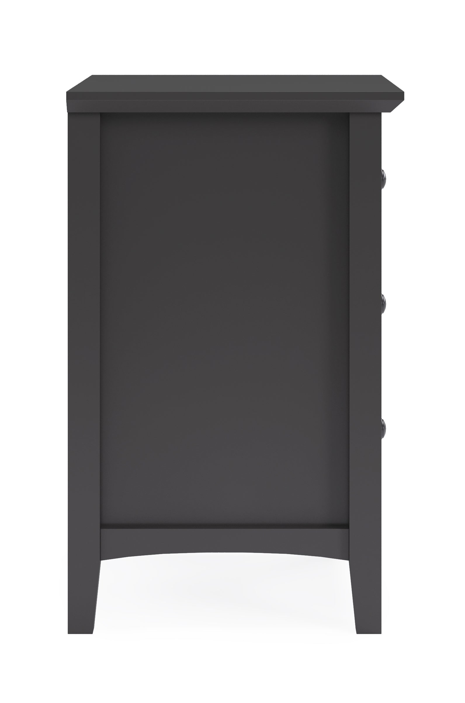 Grace Three Drawer Nightstand in Raven Black - What A Room