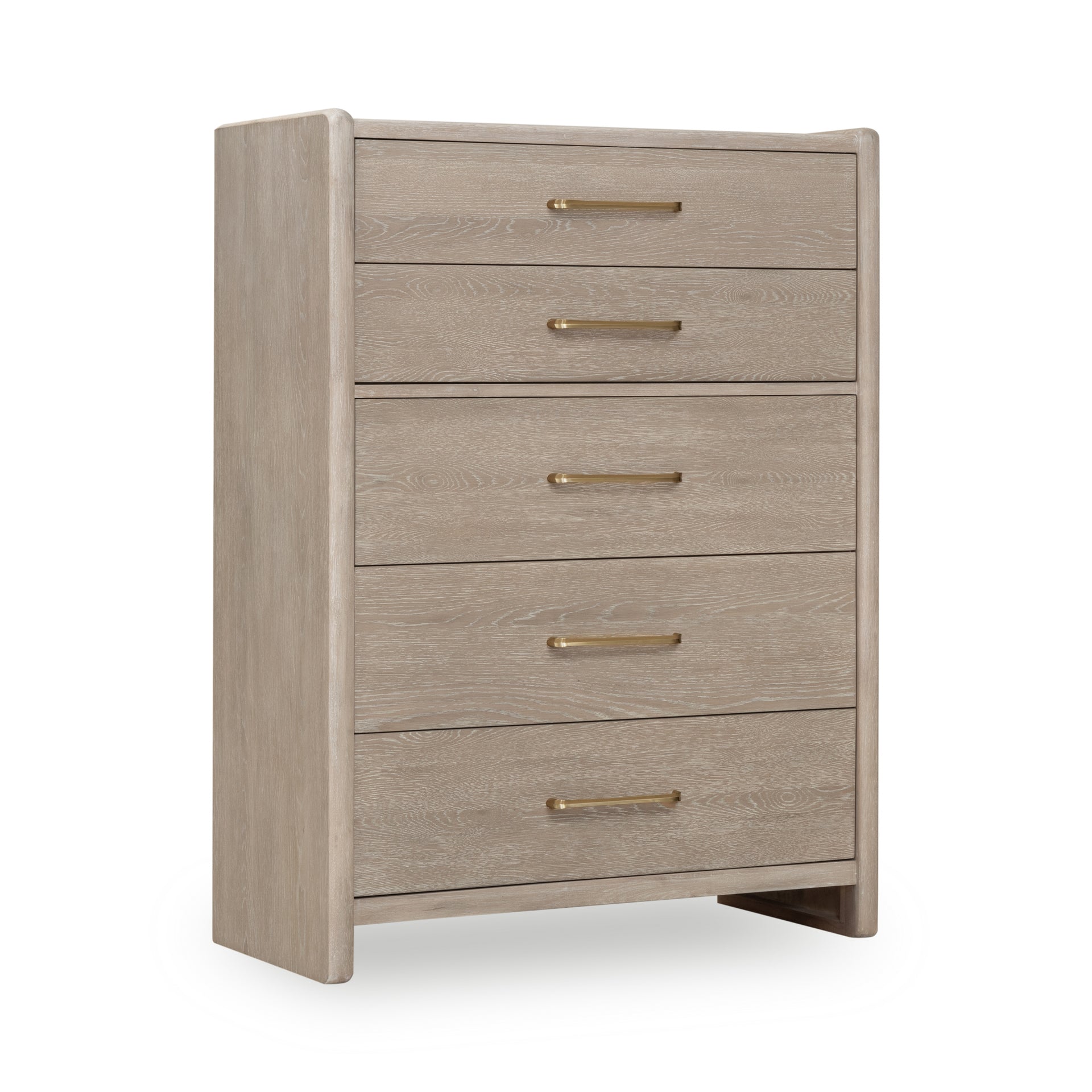 Gardenia Five Drawer Oak Wood Chest in Chai - What A Room