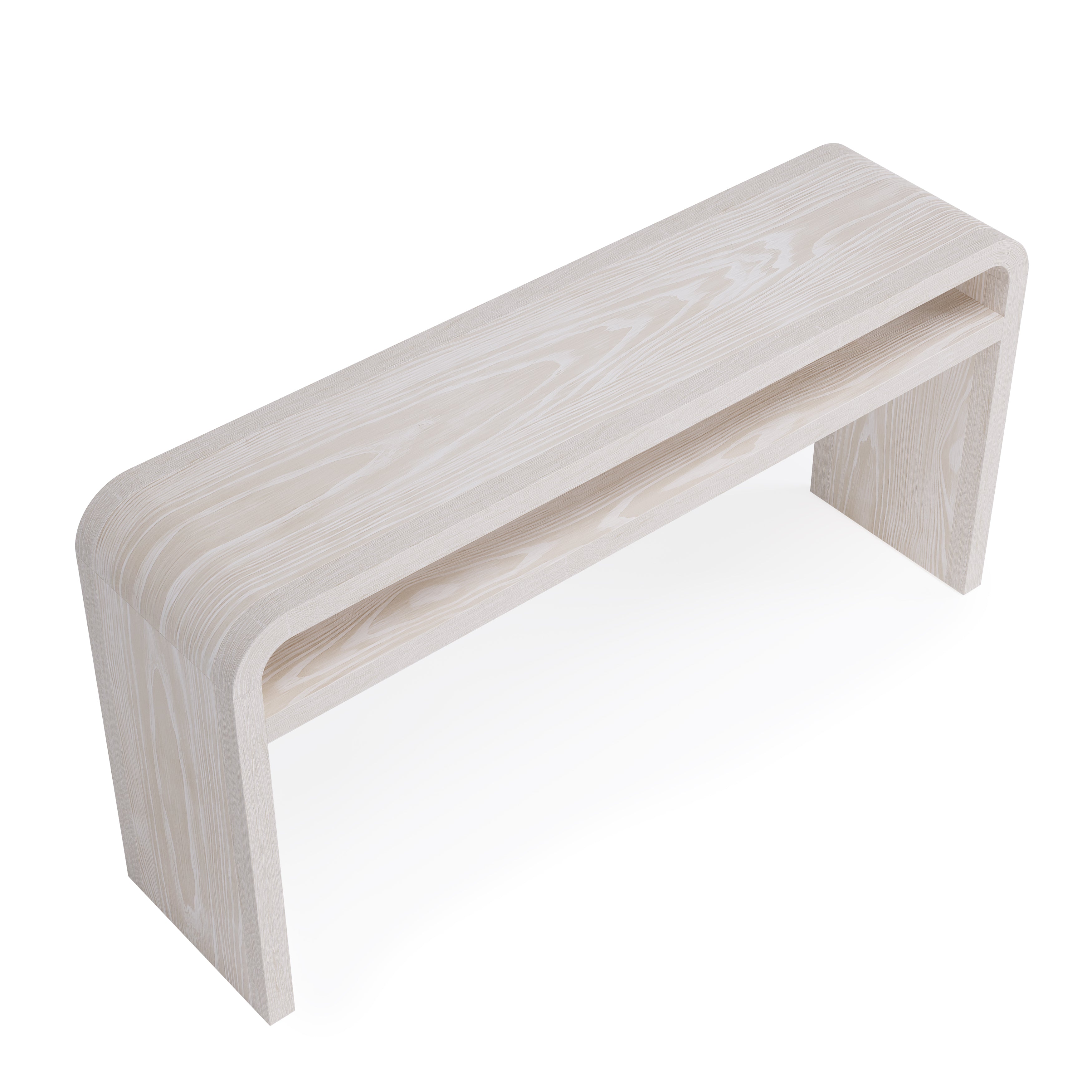 Drake Ash Wood Console Table in Sugar - What A Room