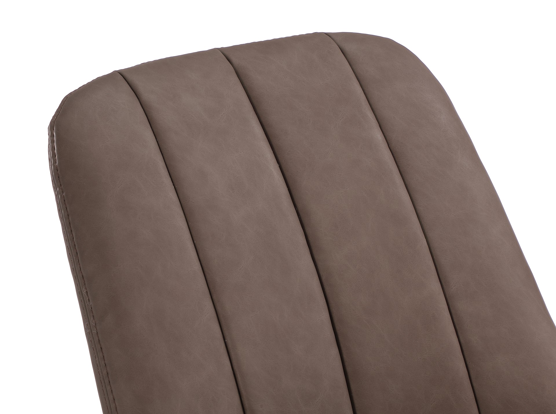 Apollo Upholstered Dining Chair in Cinnamon Synthetic Leather and Brushed Bronze Metal (Set of 2) - What A Room