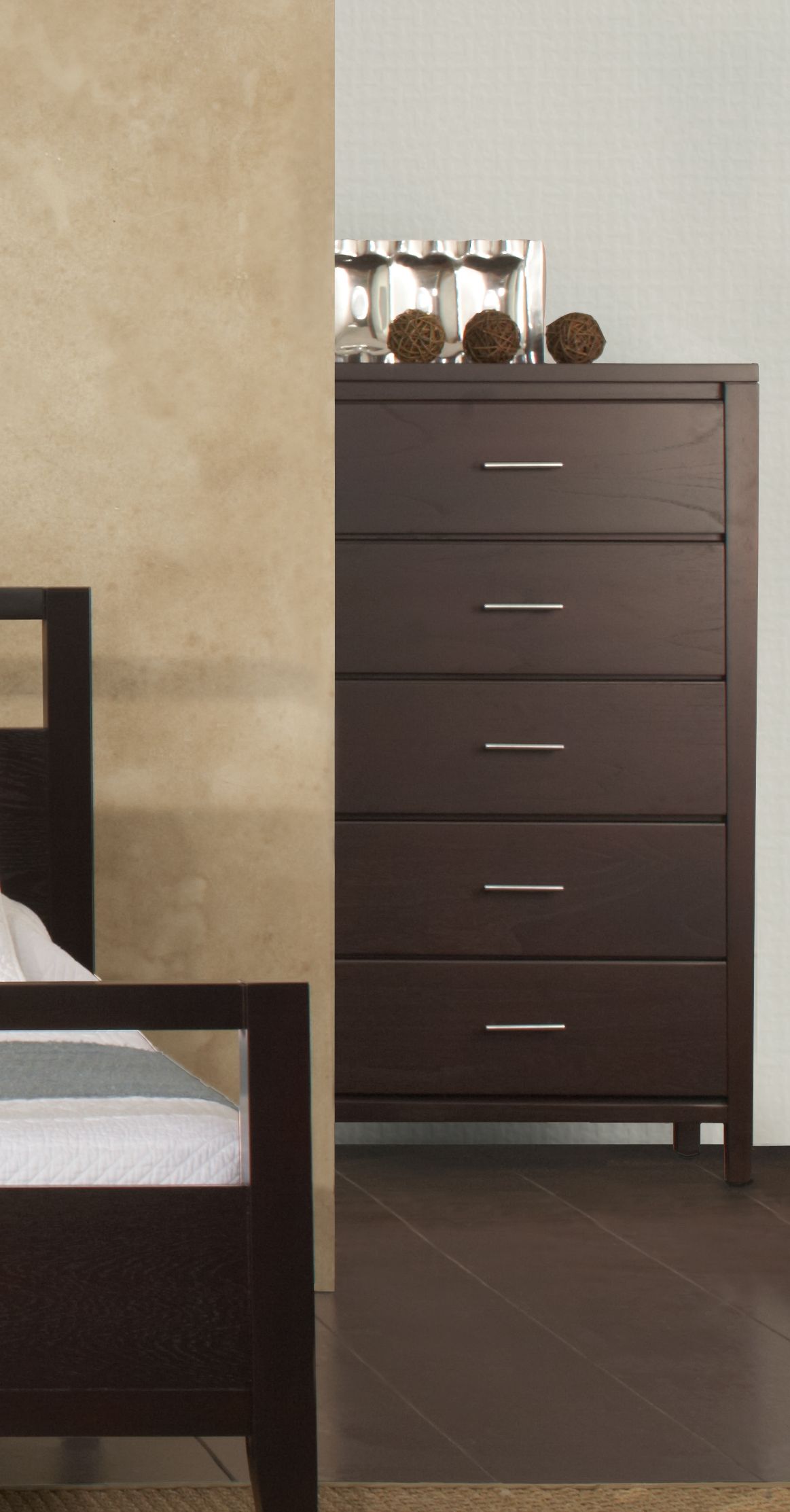 Nevis Five Drawer Chest in Espresso - What A Room