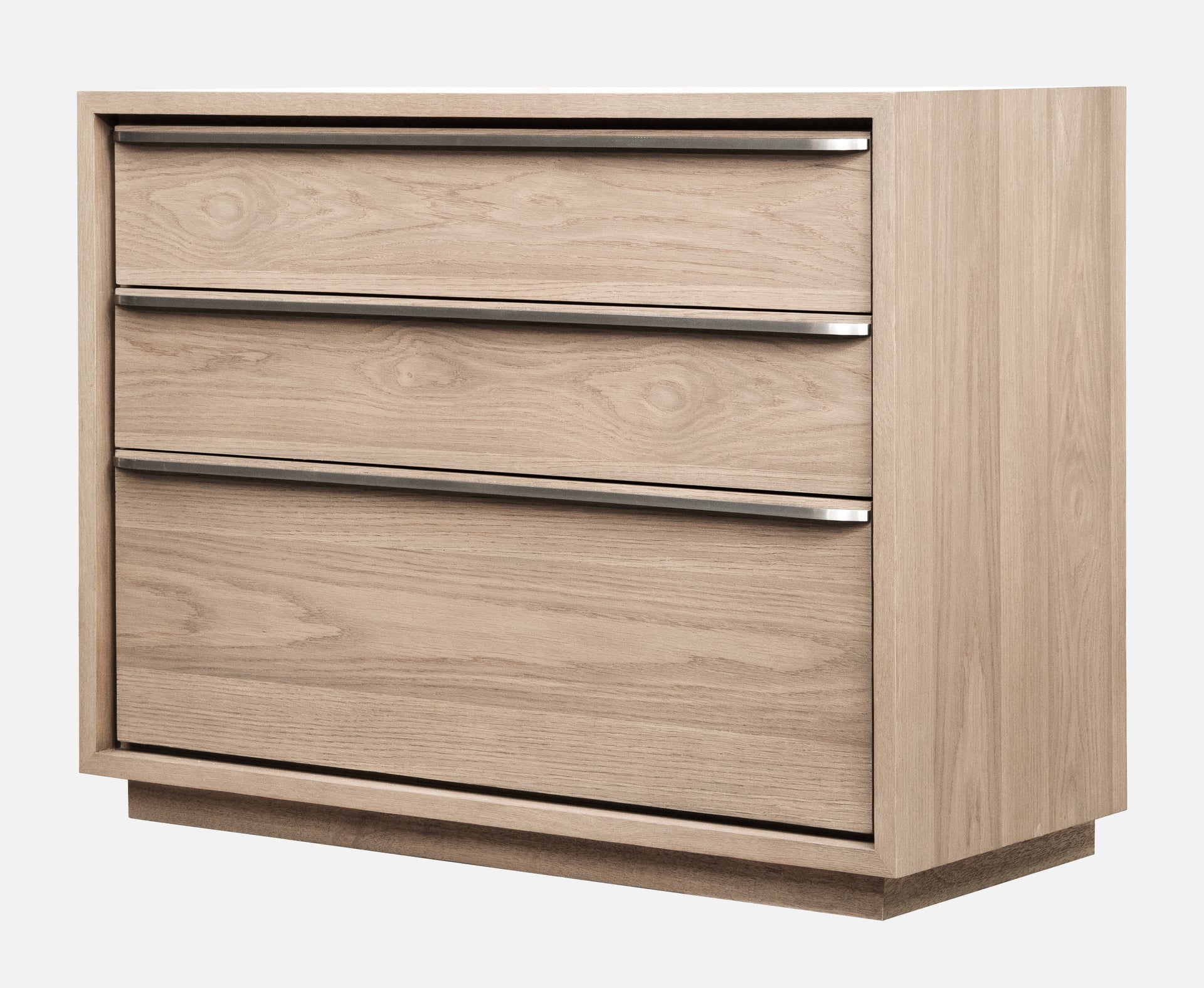 One Coastal Modern Three Drawer USB-charging Nightstand in Bisque - What A Room