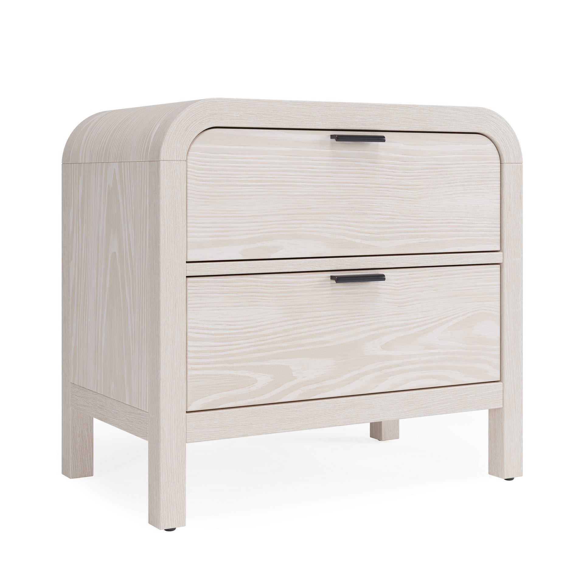 Drake Two Drawer USB-Charging Nightstand in Sugar - What A Room