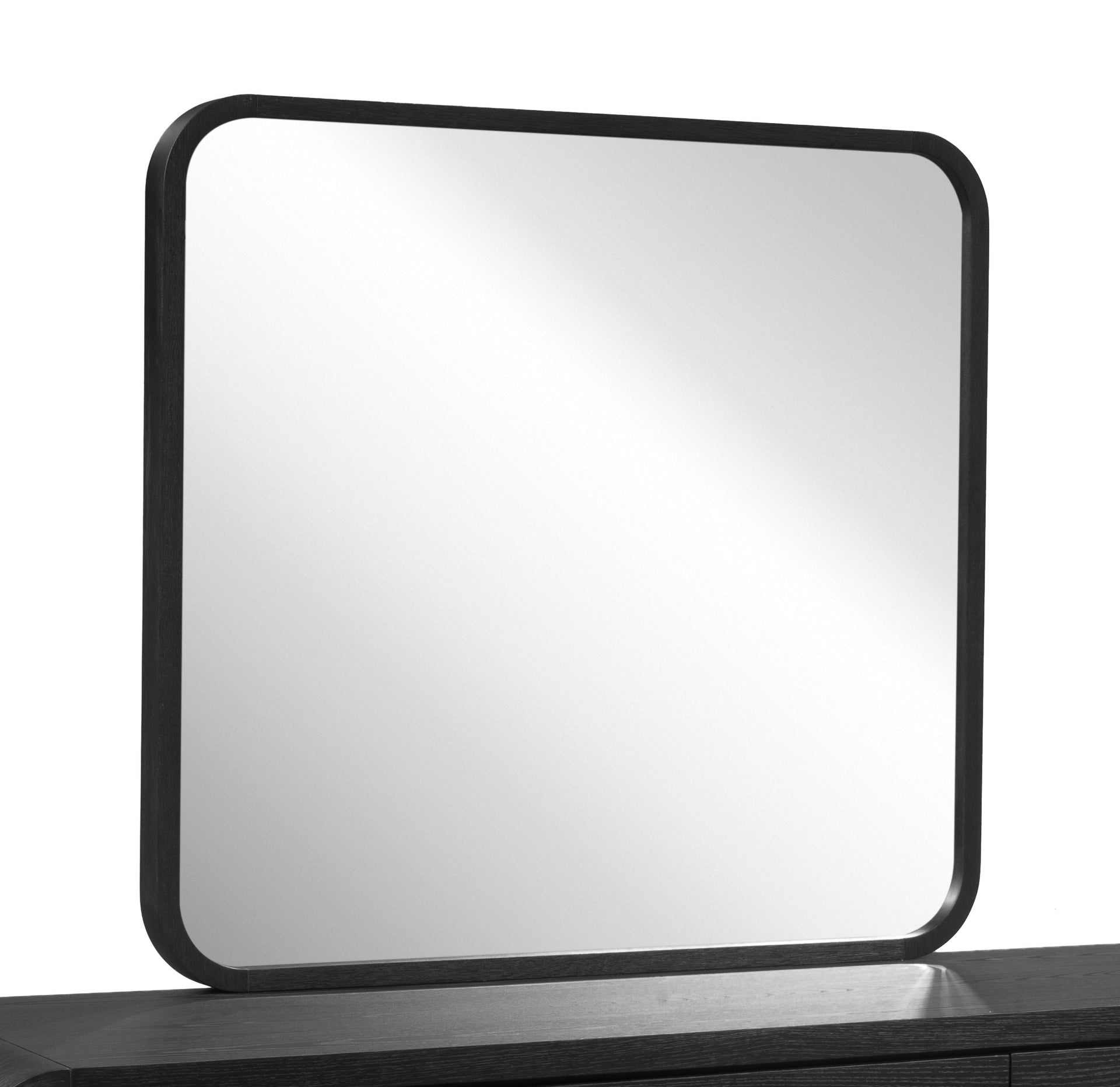 Elora Beveled Glass Mirror in Jet Black Ash - What A Room