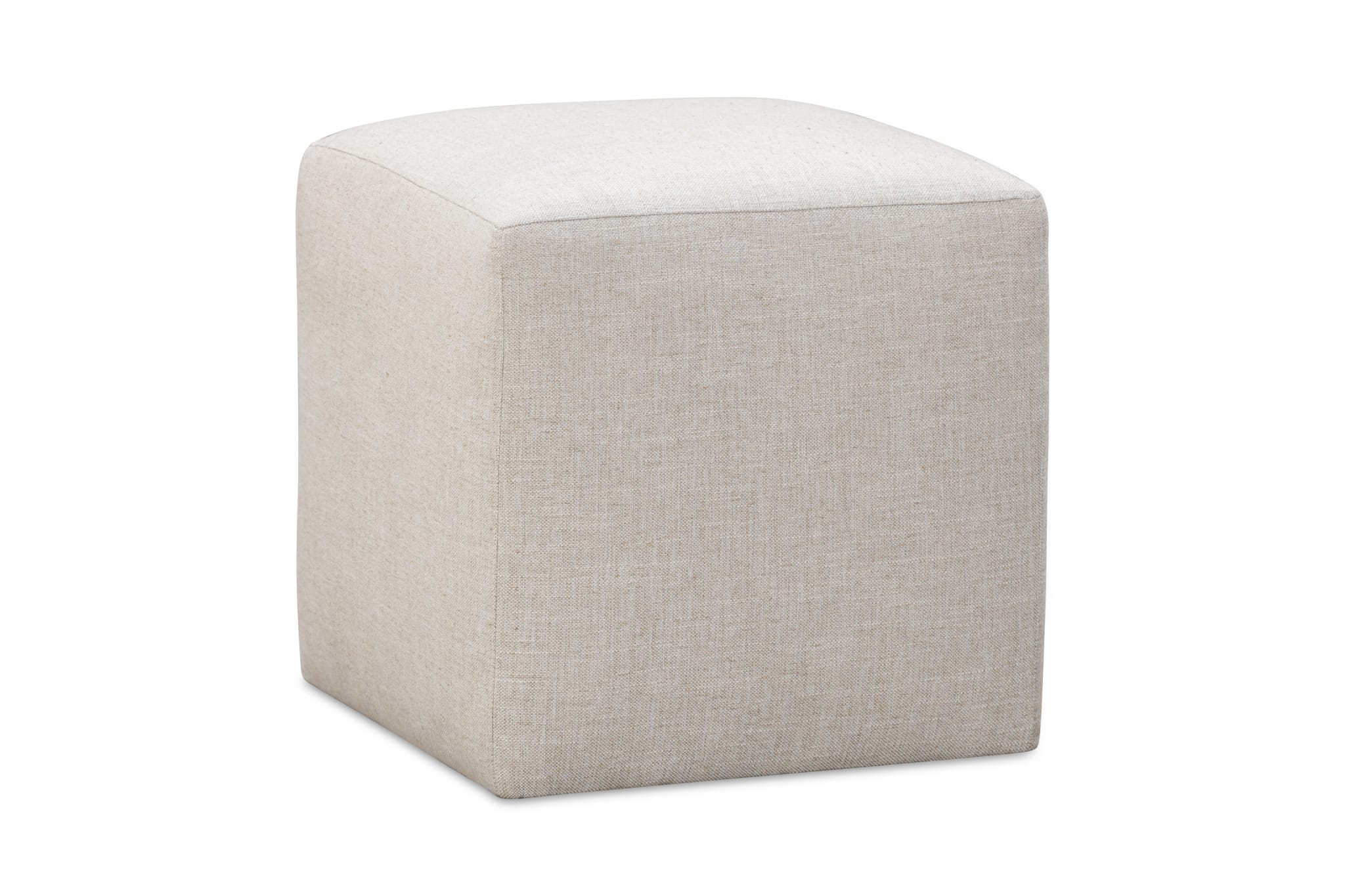 Liv Fully Upholstered Dining Ottoman in Natural Linen - What A Room