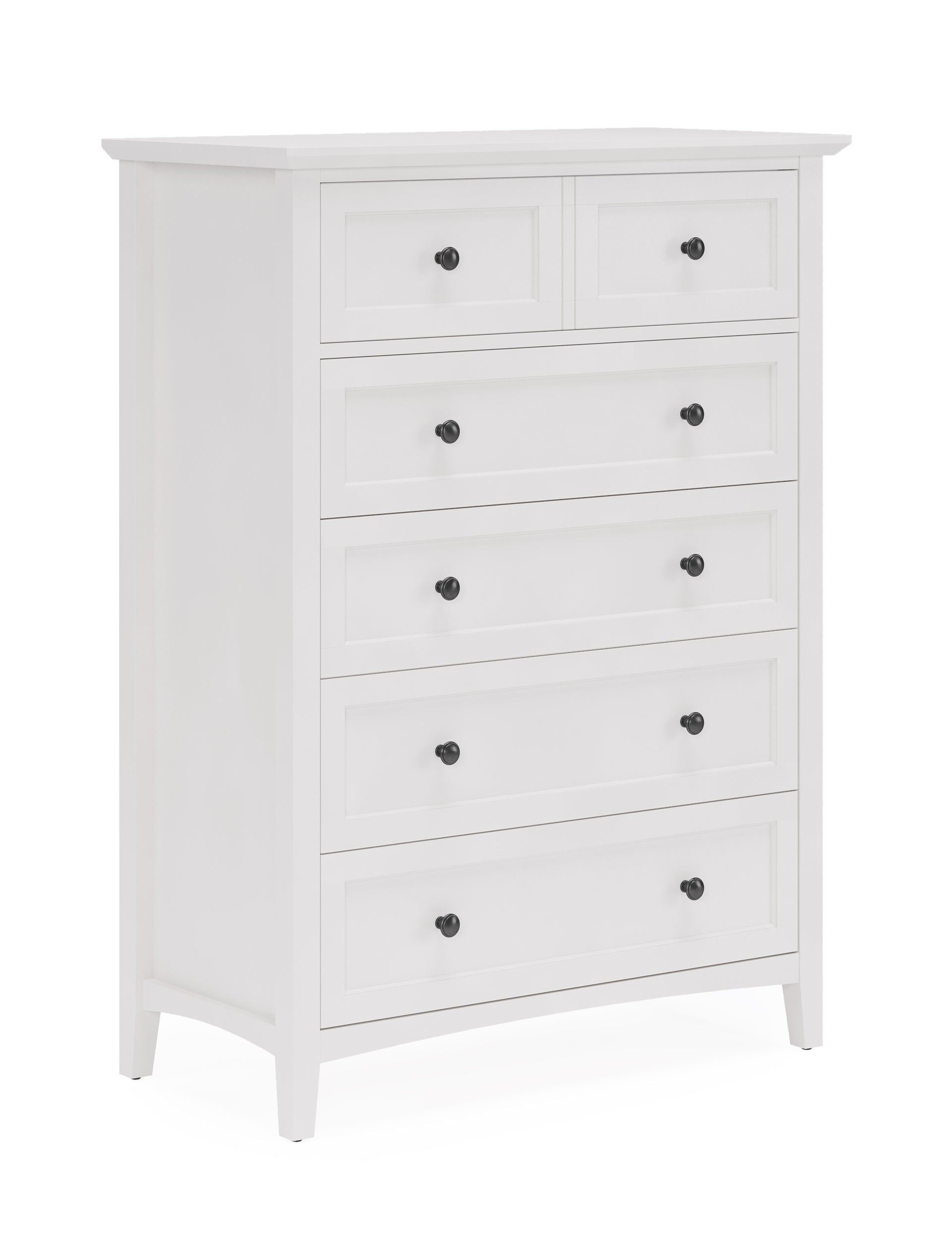 Grace Five Drawer Chest in Snowfall White - What A Room