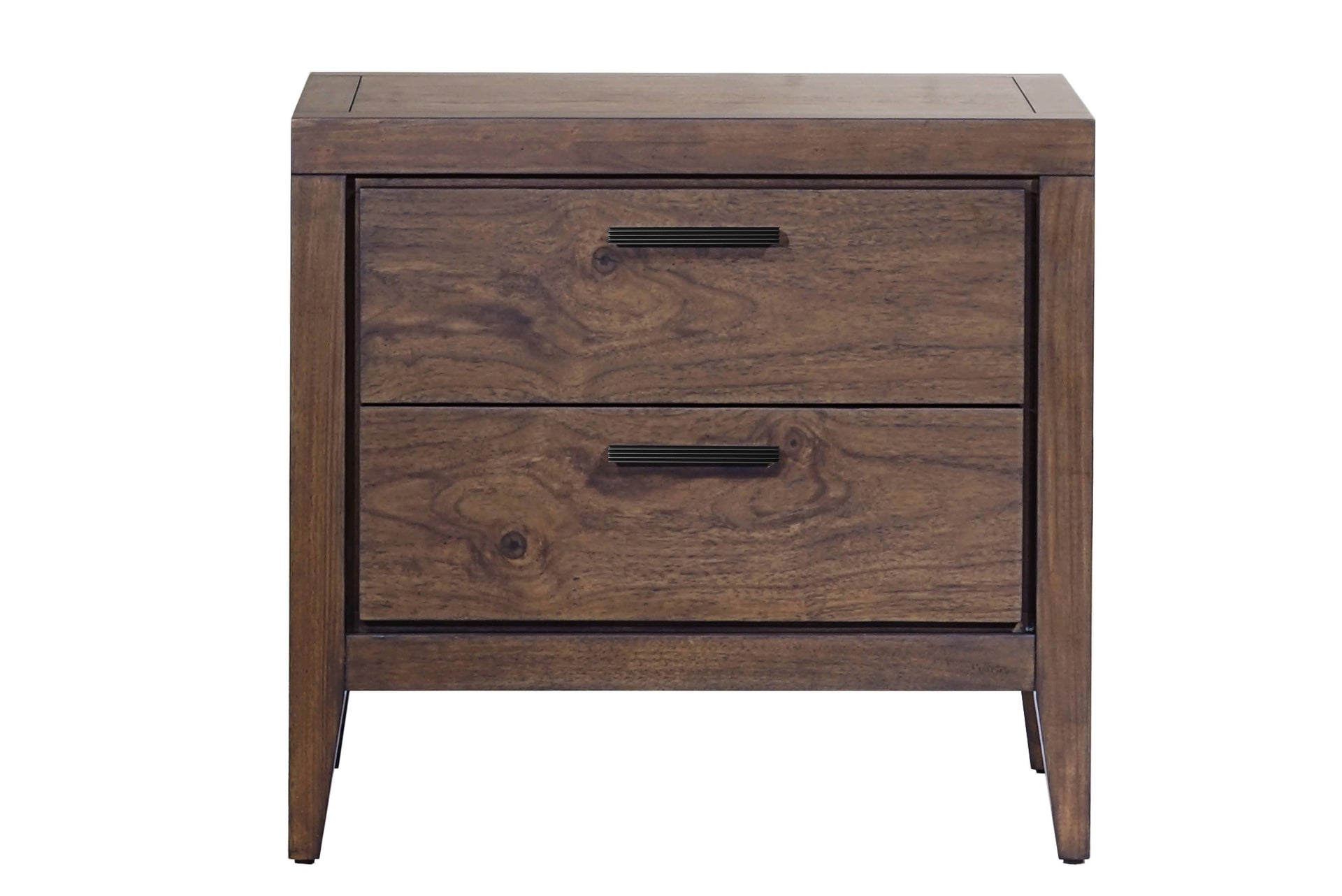 Boracay Two Drawer USB Charging Nightstand in Wild Oats Brown - What A Room