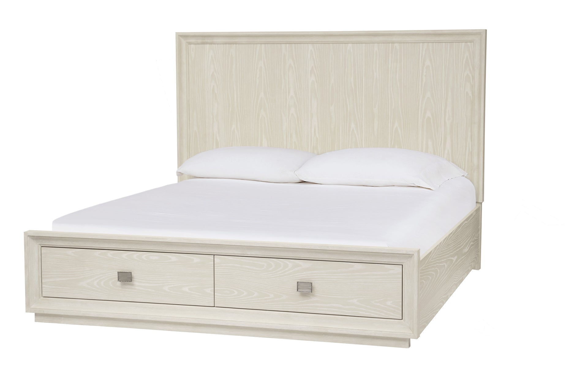 Maxime Two Drawer Footboard Storage Platform Bed In Ash - What A Room