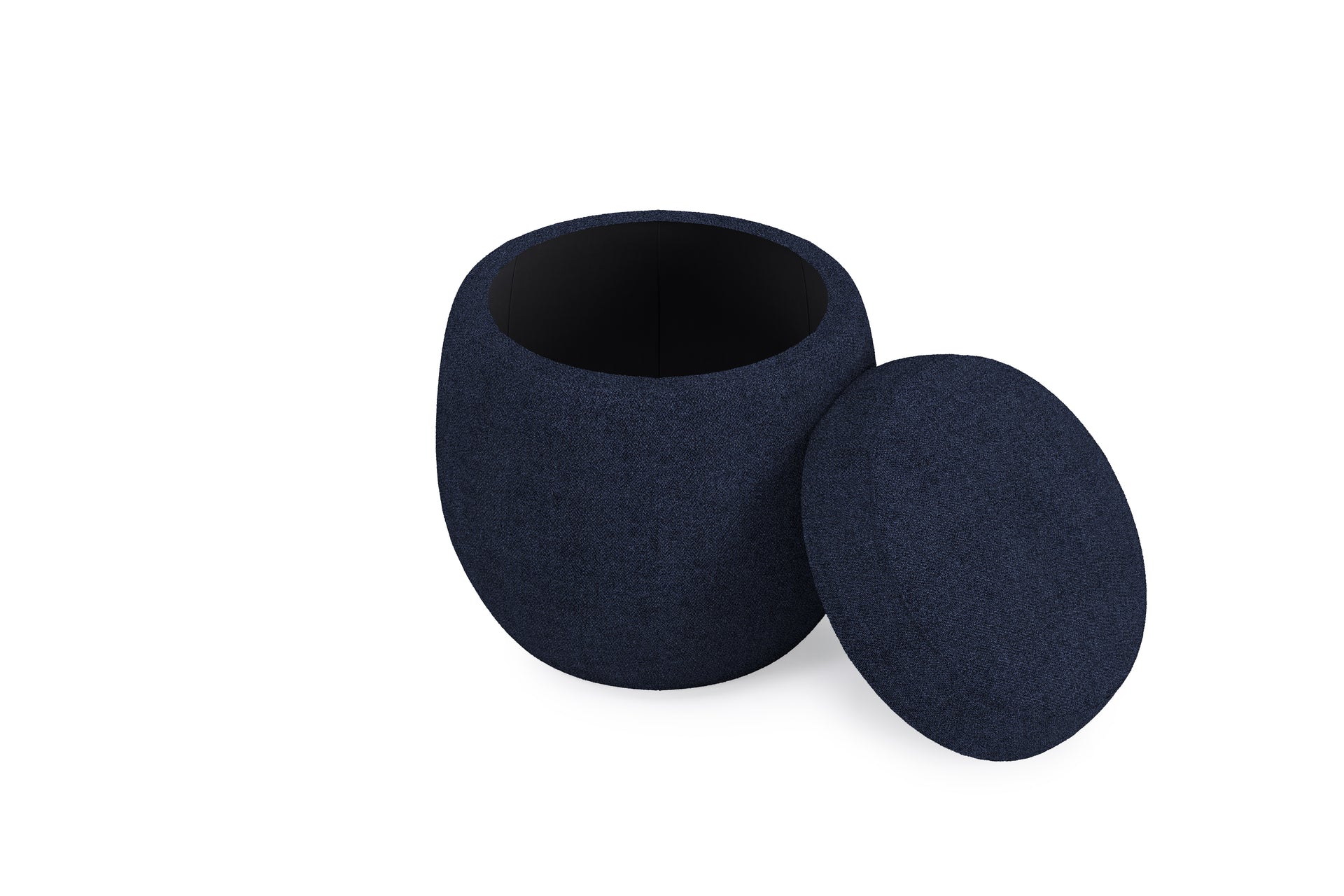 Flex Upholstered Ottoman in Blue Jeans Chenille - What A Room