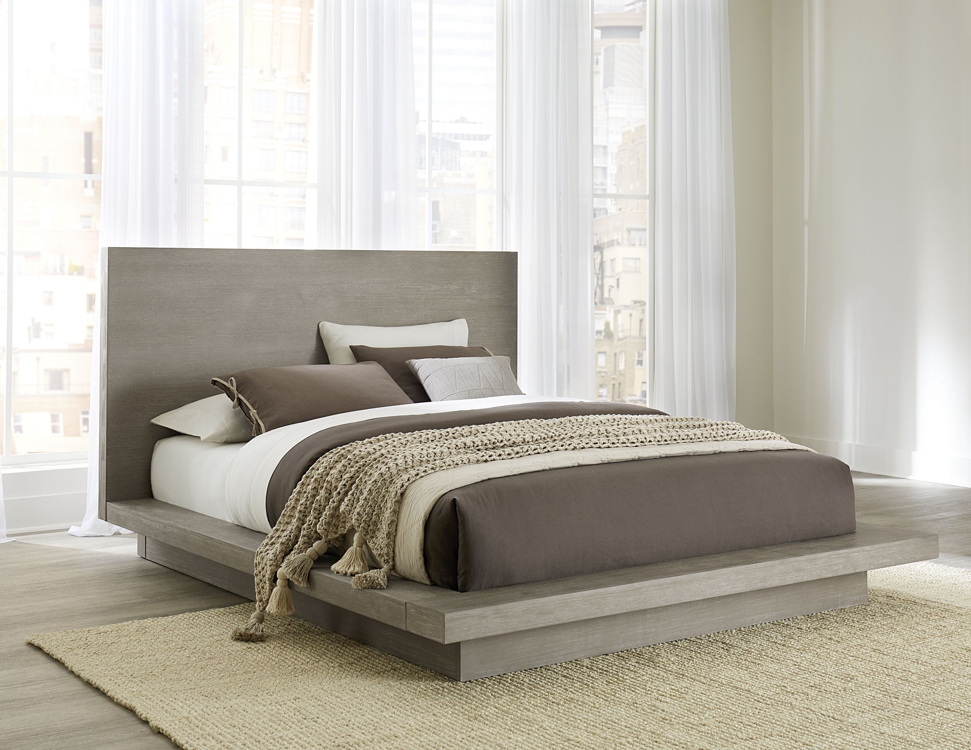 Melbourne Wood Platform Bed in Mineral - What A Room