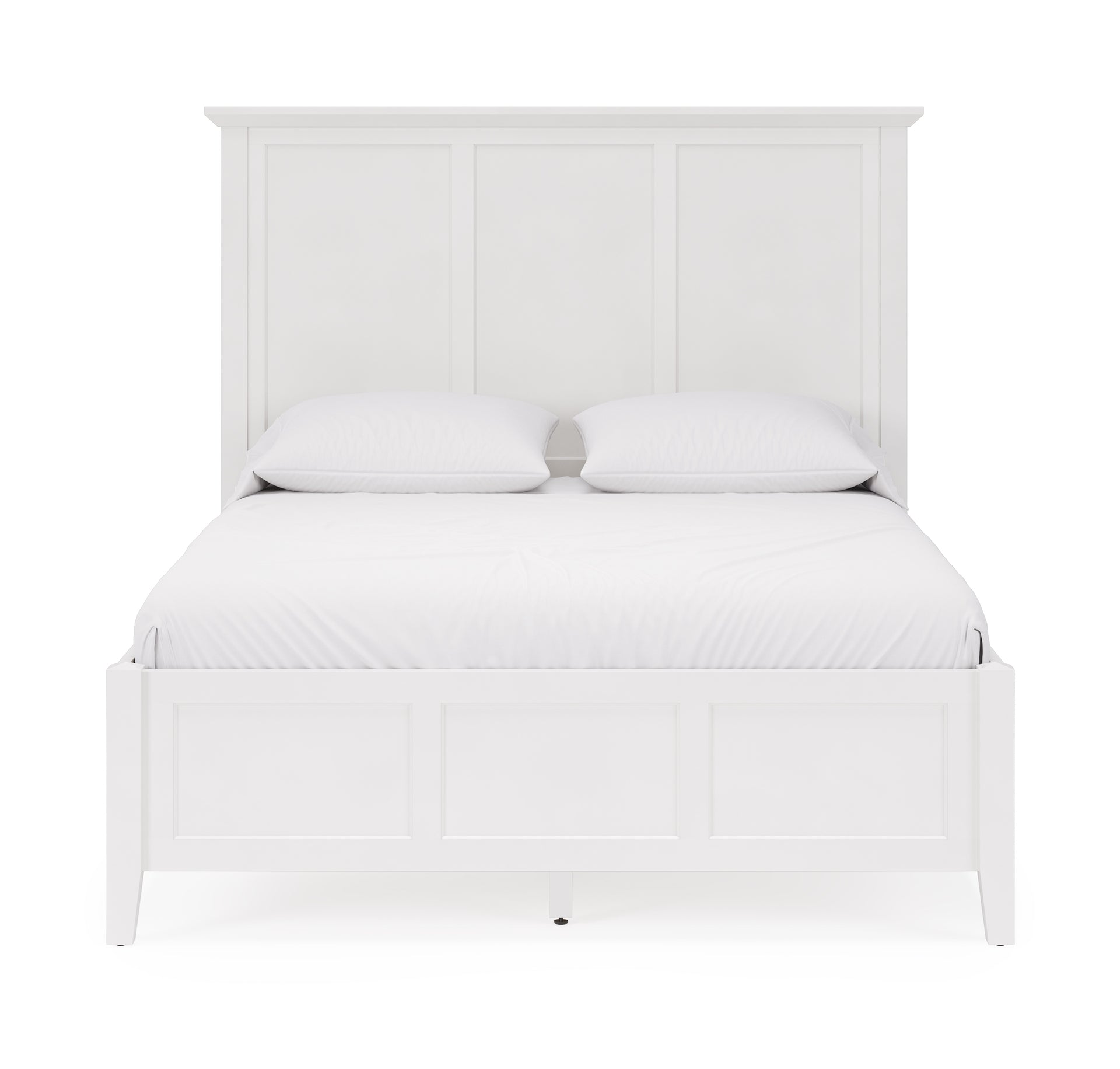 Grace Three Panel Bed in Snowfall White - What A Room