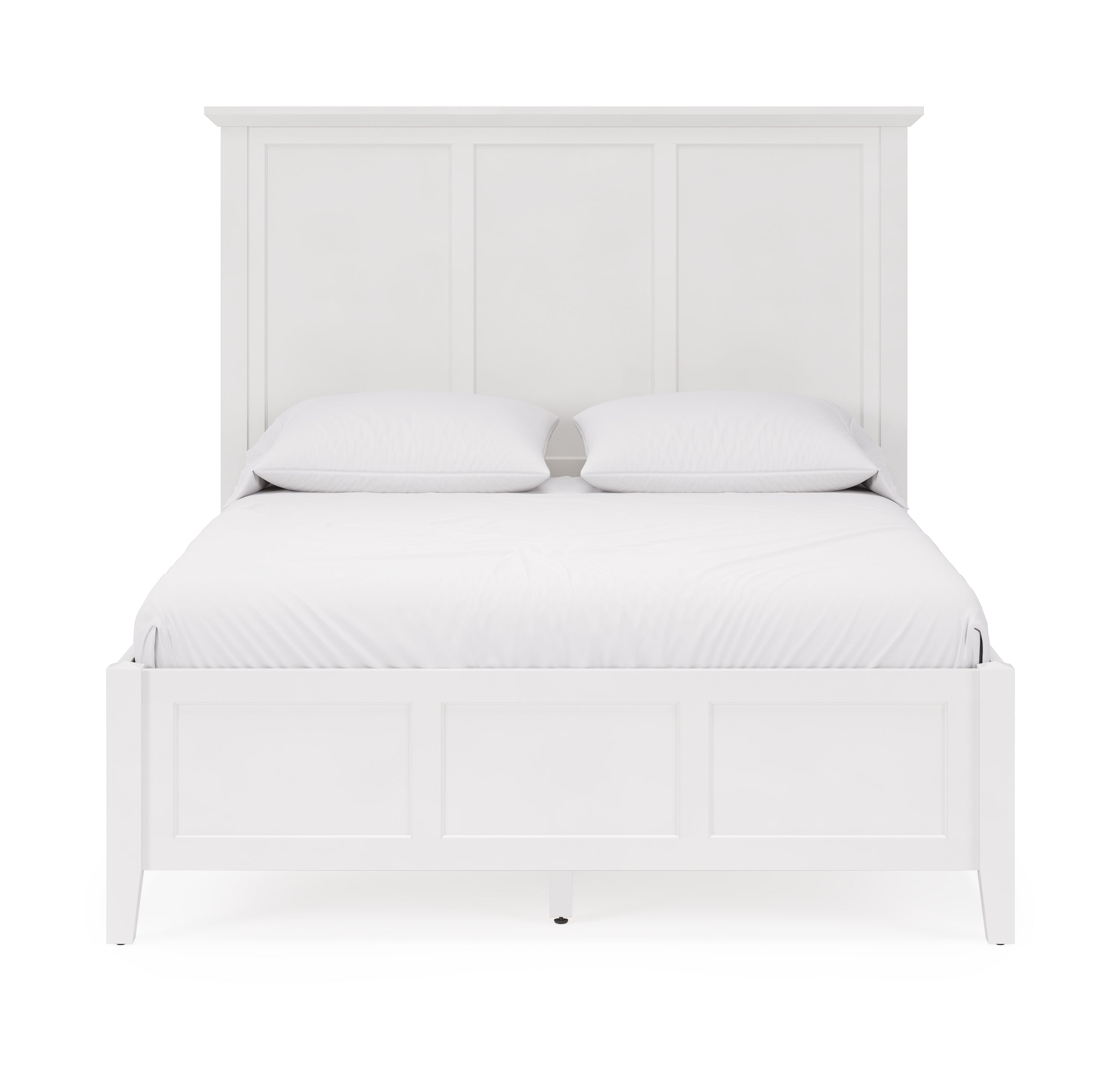 Grace Three Panel Bed in Snowfall White - What A Room