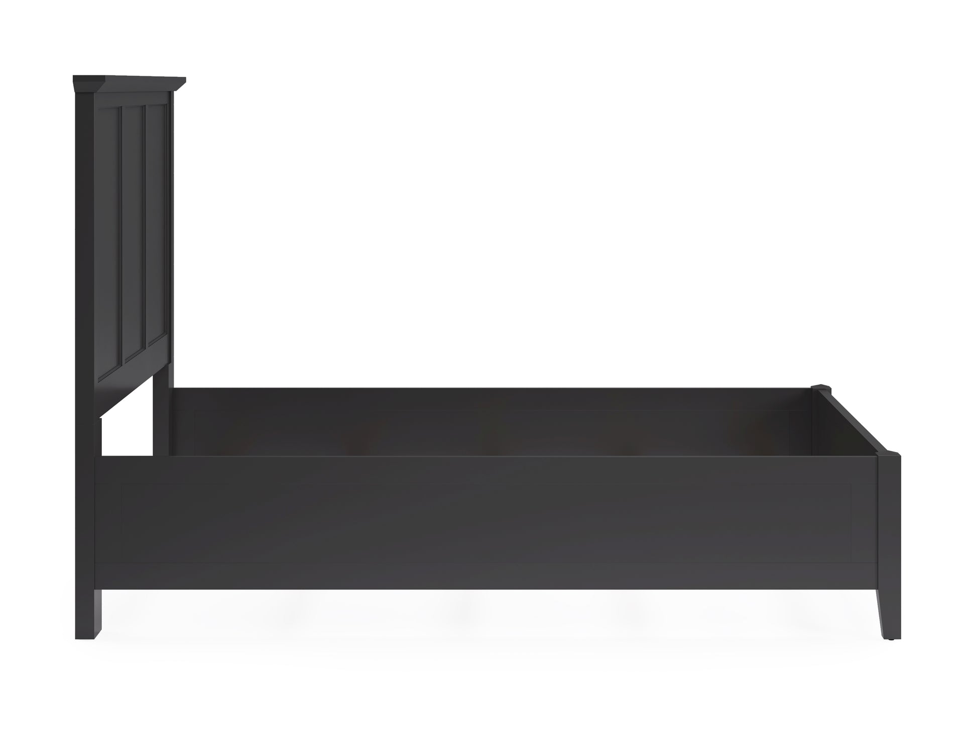Grace Three Panel Bed in Raven Black - What A Room