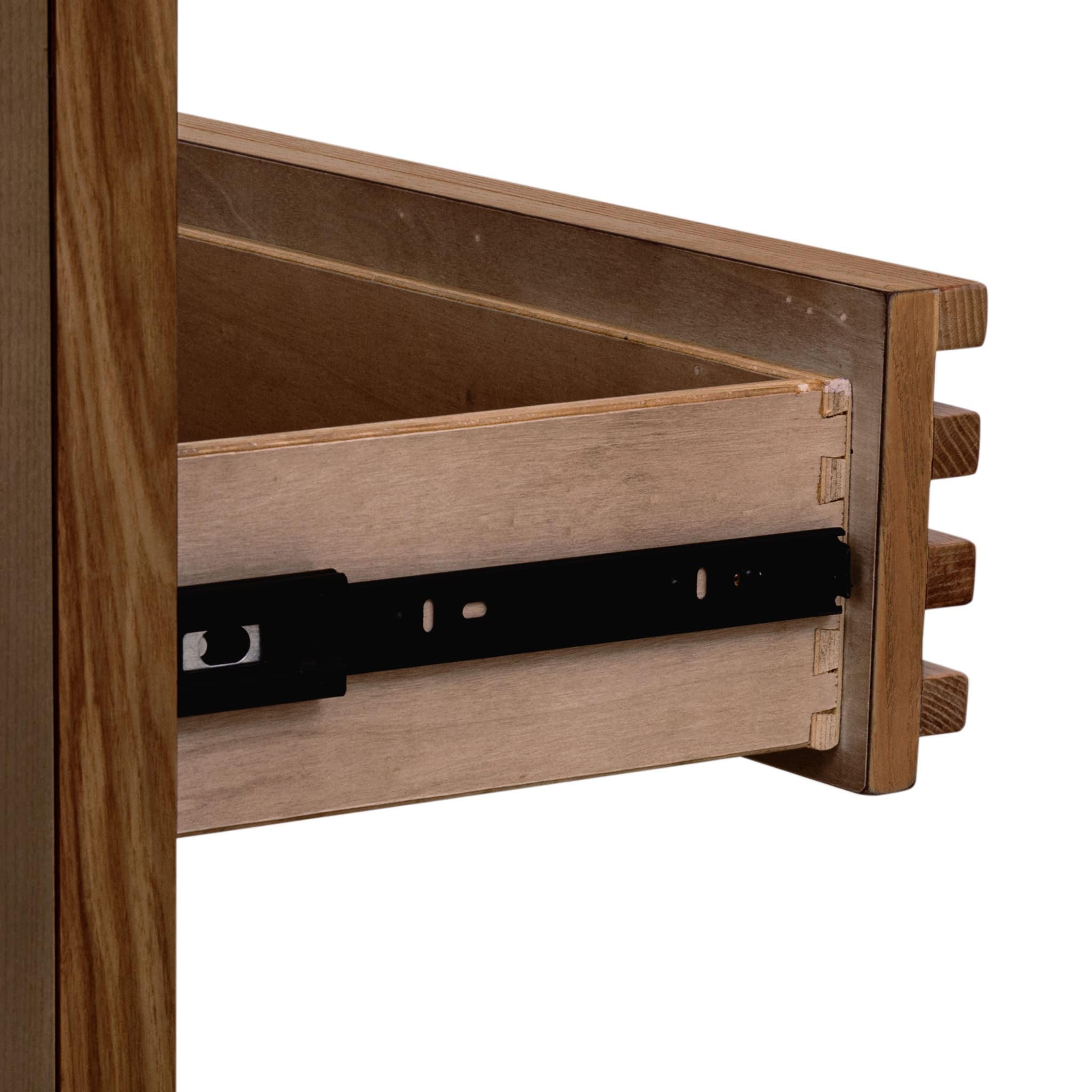 Tanner Three Drawer Ash Wood Nightstand in Roux - What A Room