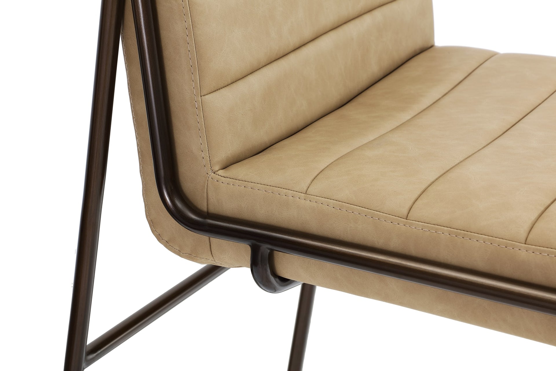 Madison Metal Frame Bar Stool in Honey Synthetic Leather - What A Room