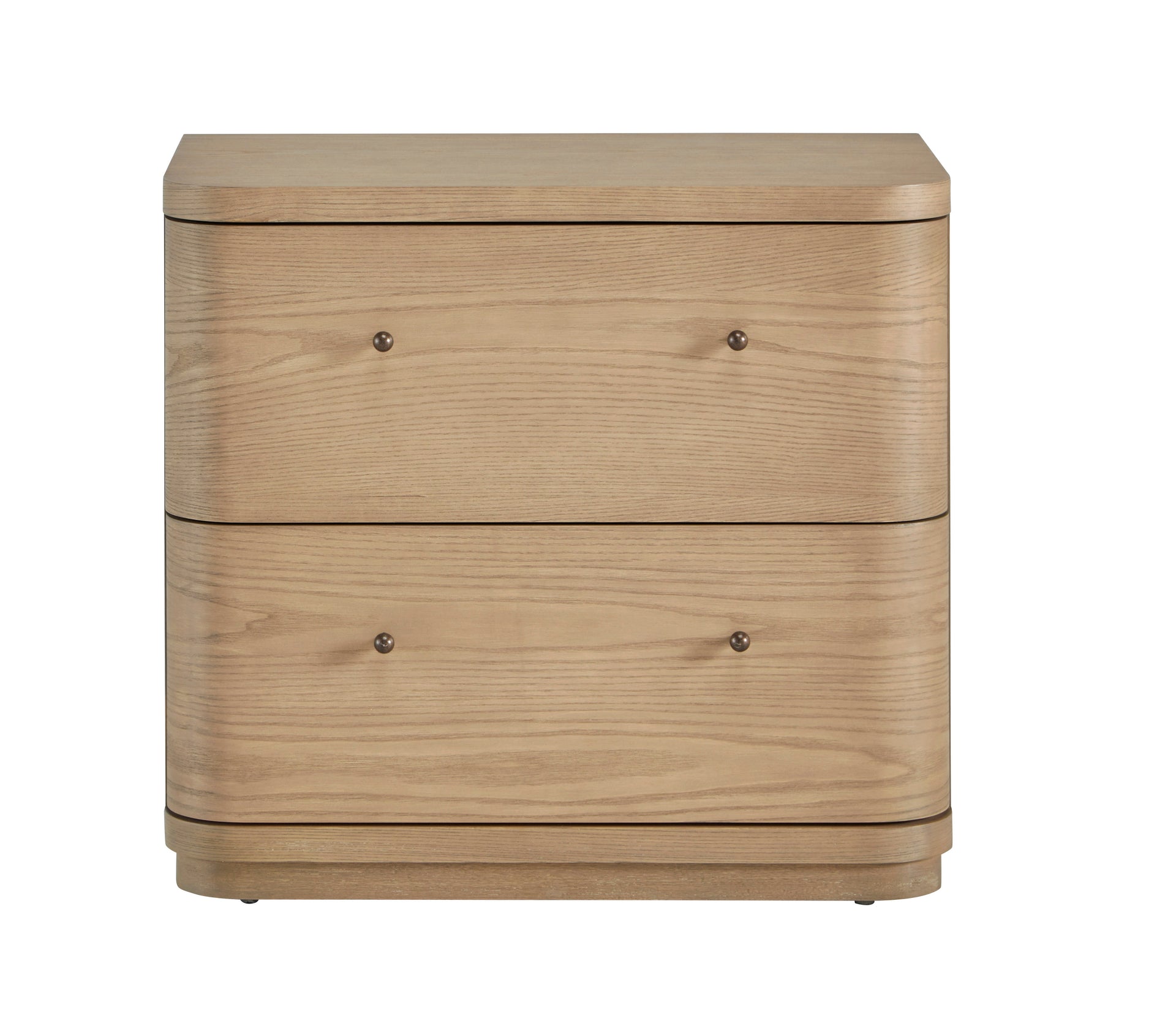 Penny Two Drawer White Ash Nightstand in Buff Cream - What A Room