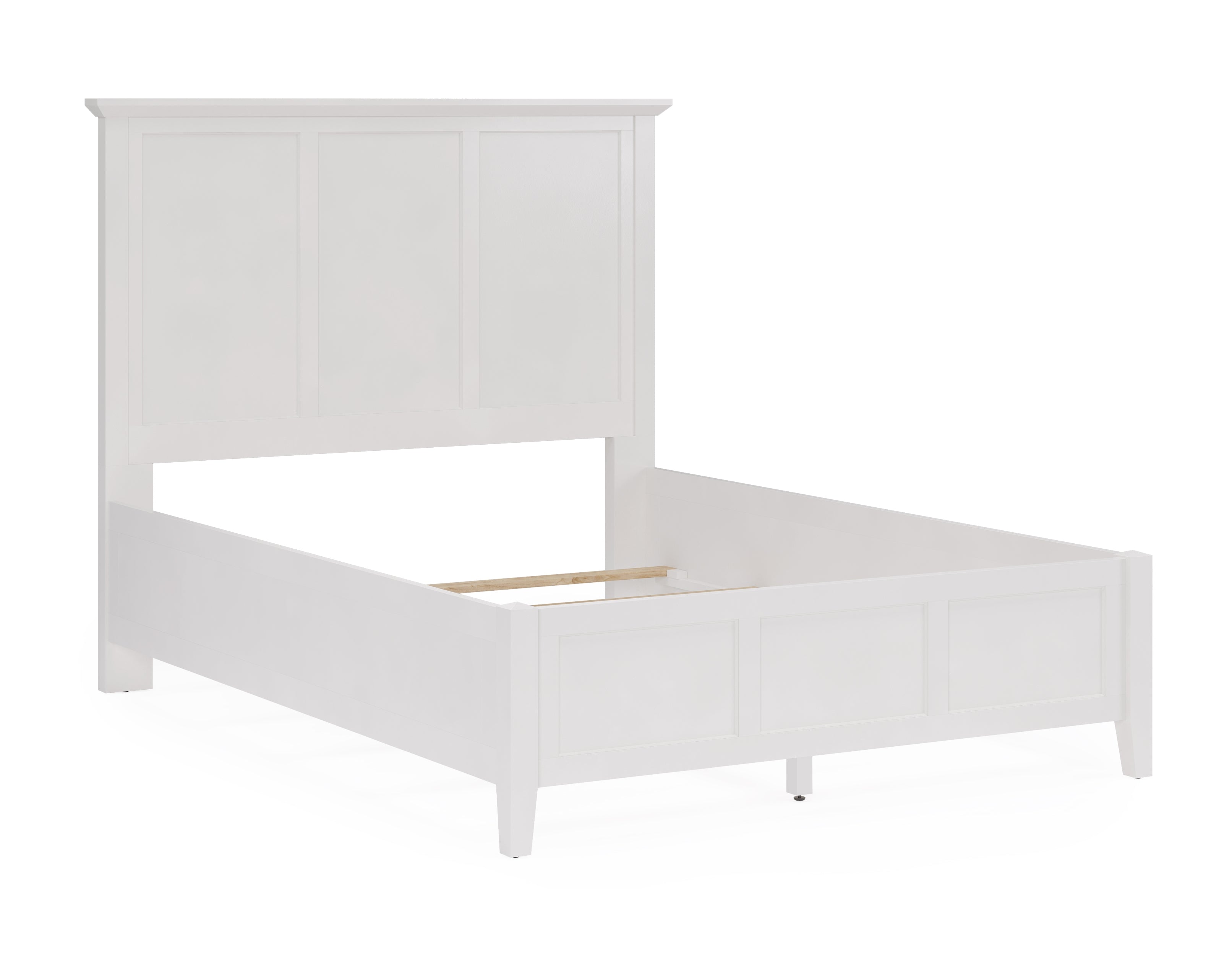 Grace Three Panel Bed in Snowfall White - What A Room