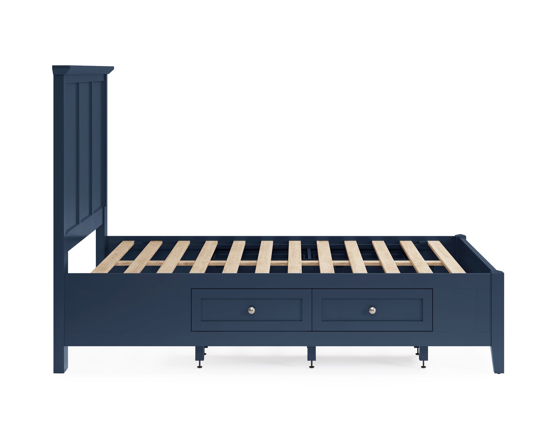 Grace Four Drawer Platform Storage Bed in Blueberry - What A Room