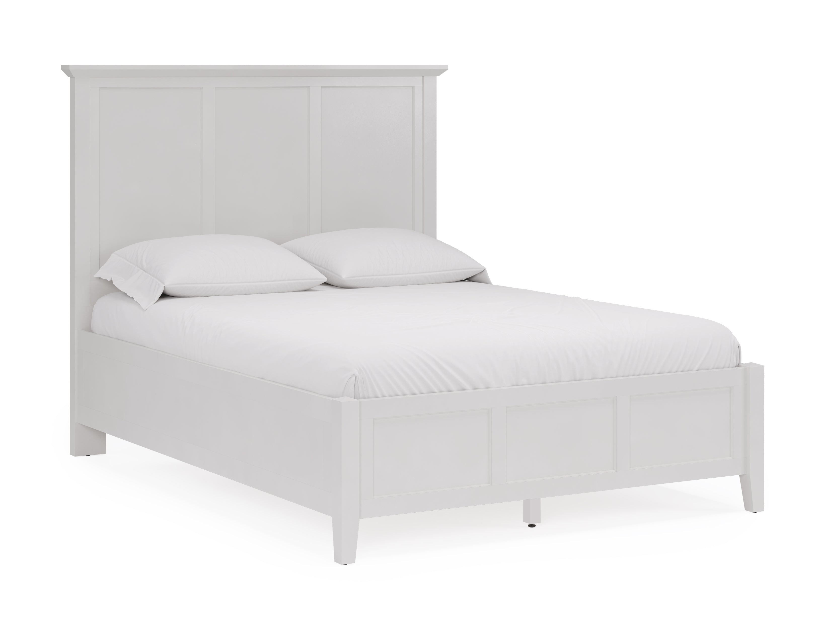 Grace Three Panel Bed in Snowfall White - What A Room