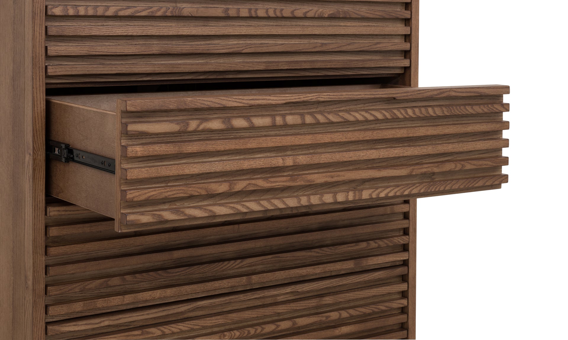 Tanner Five Drawer Ash Wood Chest in Roux - What A Room