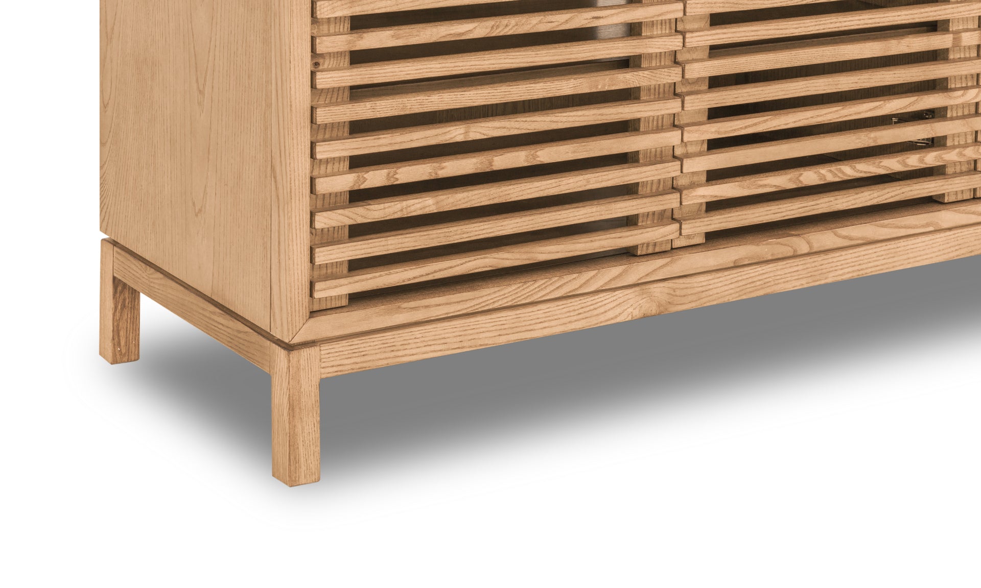 Tanner Four Door Solid Ash Media Console in Flaxen - What A Room