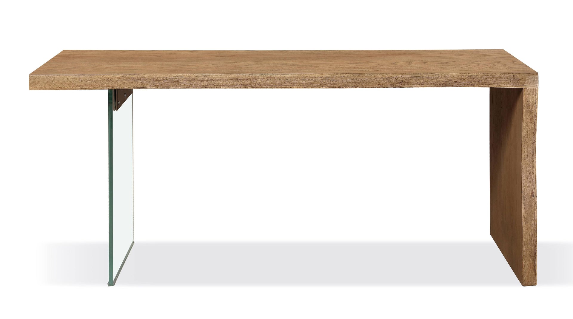 One Modern Coastal Writing Desk in White Oak and Glass - What A Room
