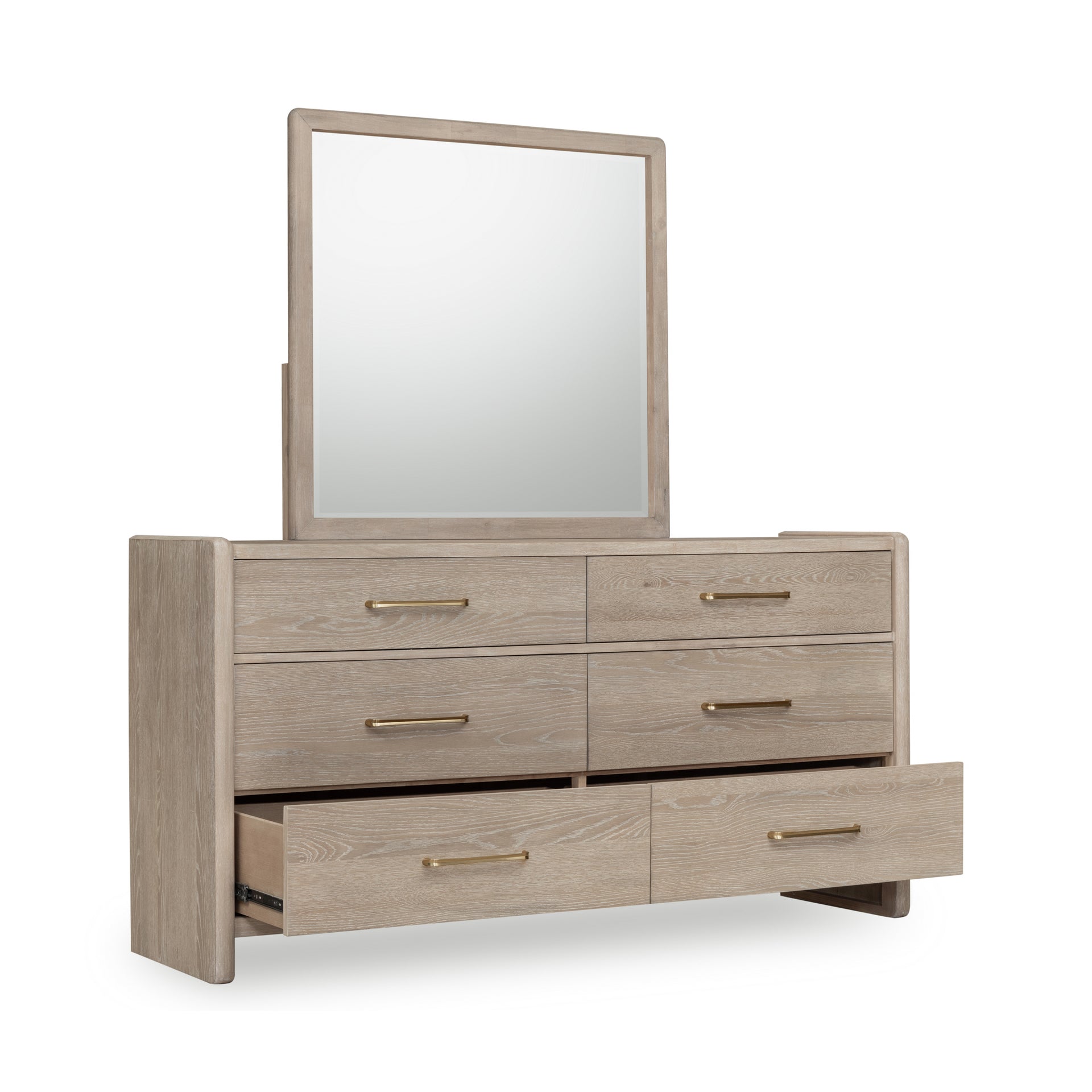 Gardenia Six Drawer Oak Wood Dresser in Chai - What A Room