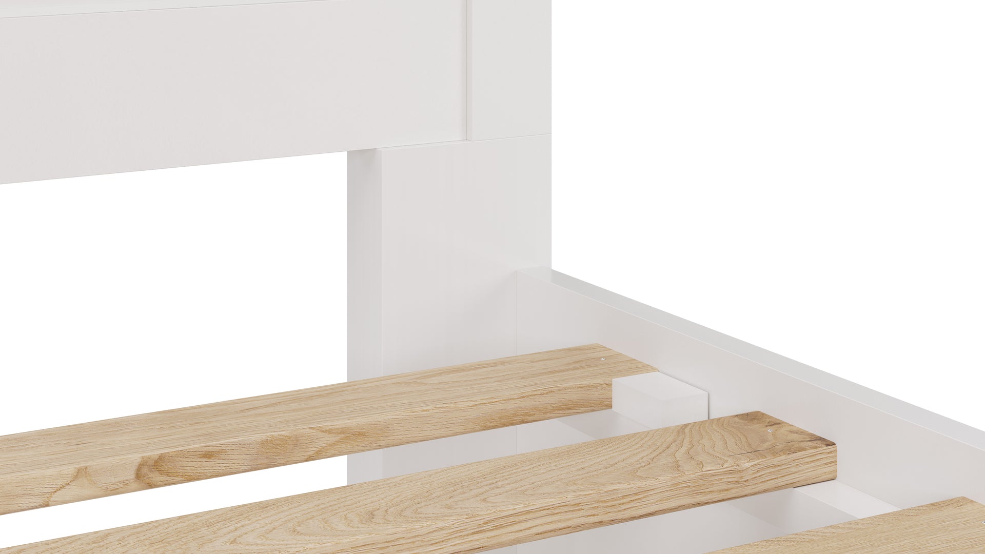 Grace Four Drawer Platform Storage Bed in Snowfall White - What A Room