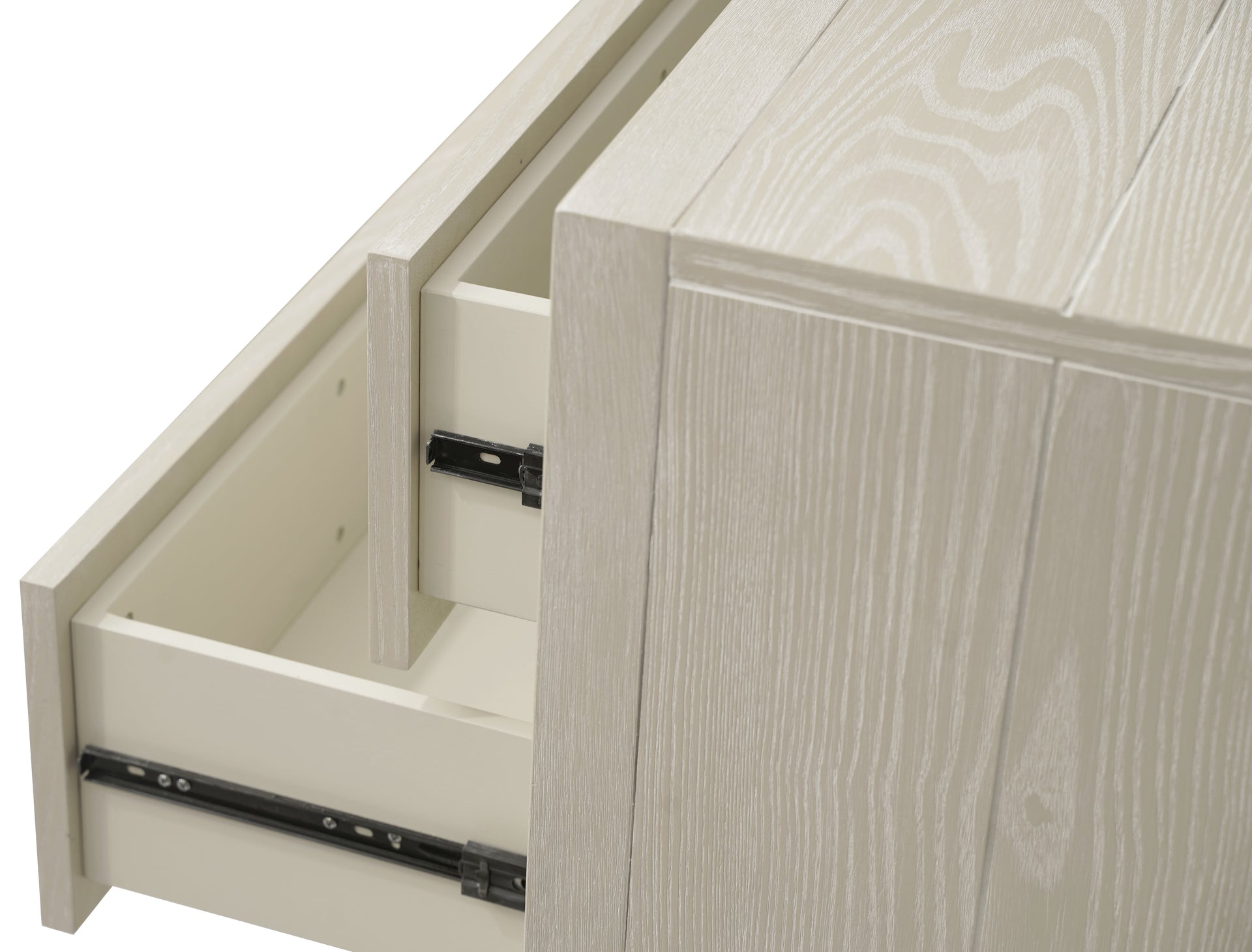 Maxime Three Drawer USB-Charging Nightstand in Ash - What A Room