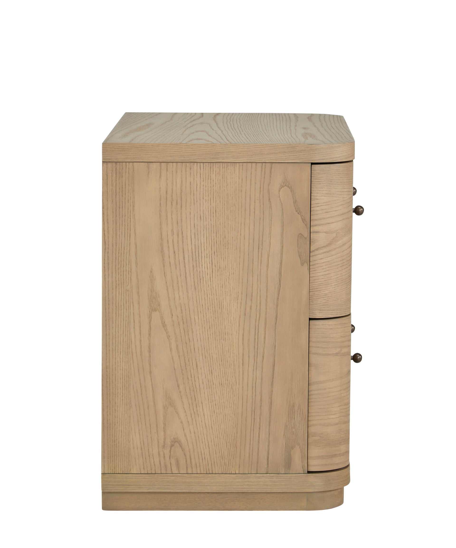 Penny Two Drawer White Ash Nightstand in Buff Cream - What A Room