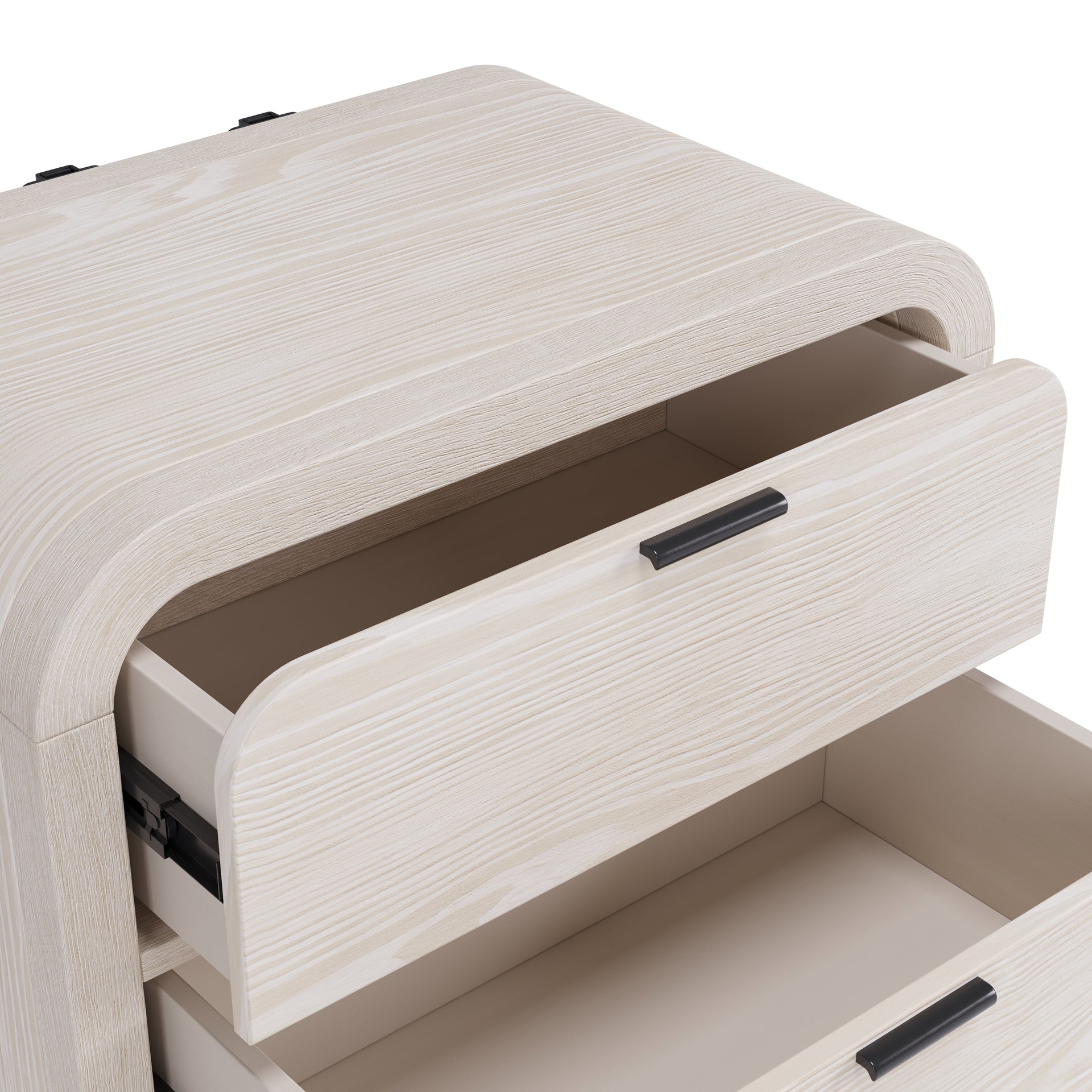 Drake Two Drawer USB-Charging Nightstand in Sugar - What A Room
