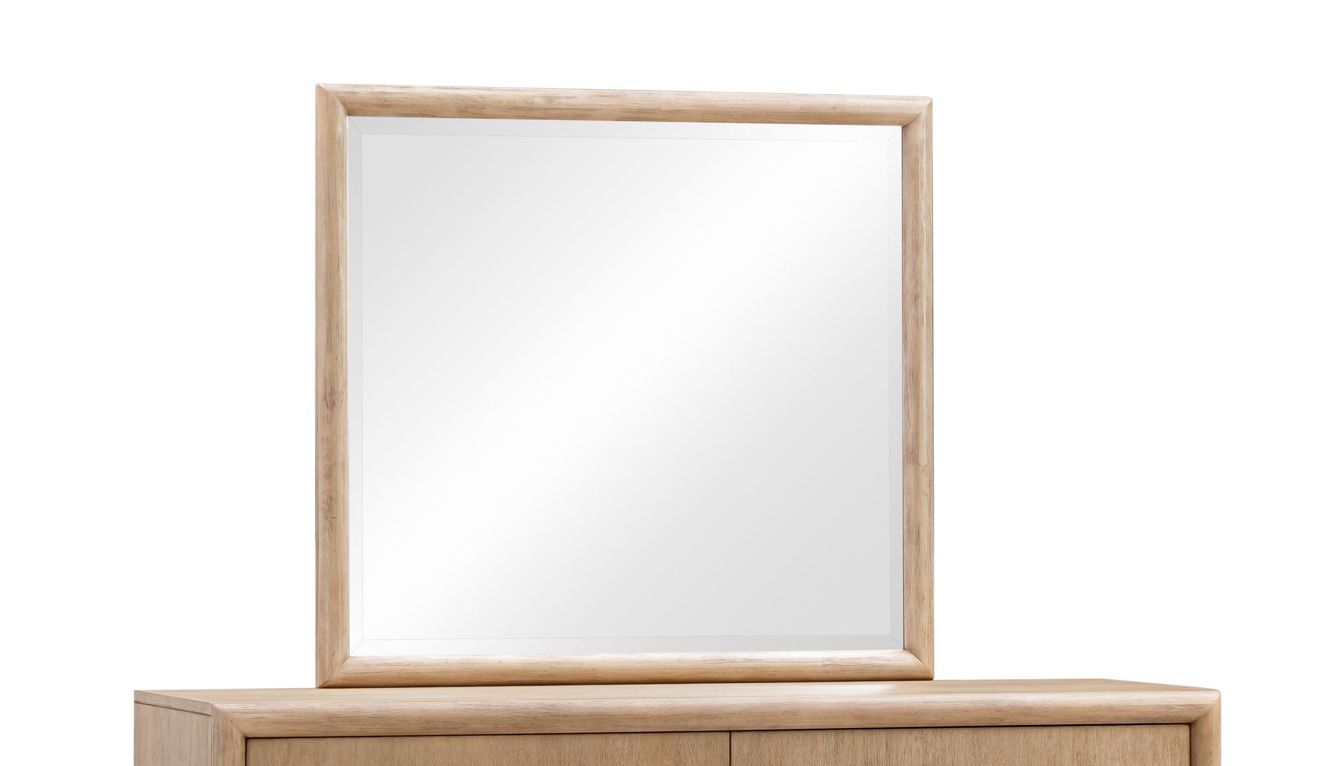 Dorsey Solid Wood and Glass Mirror in Granola - What A Room