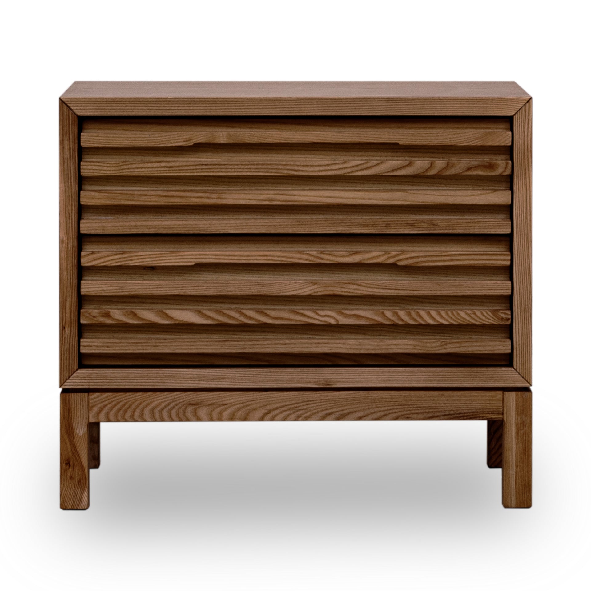 Tanner Two Drawer Ash Wood Nightstand in Roux - What A Room