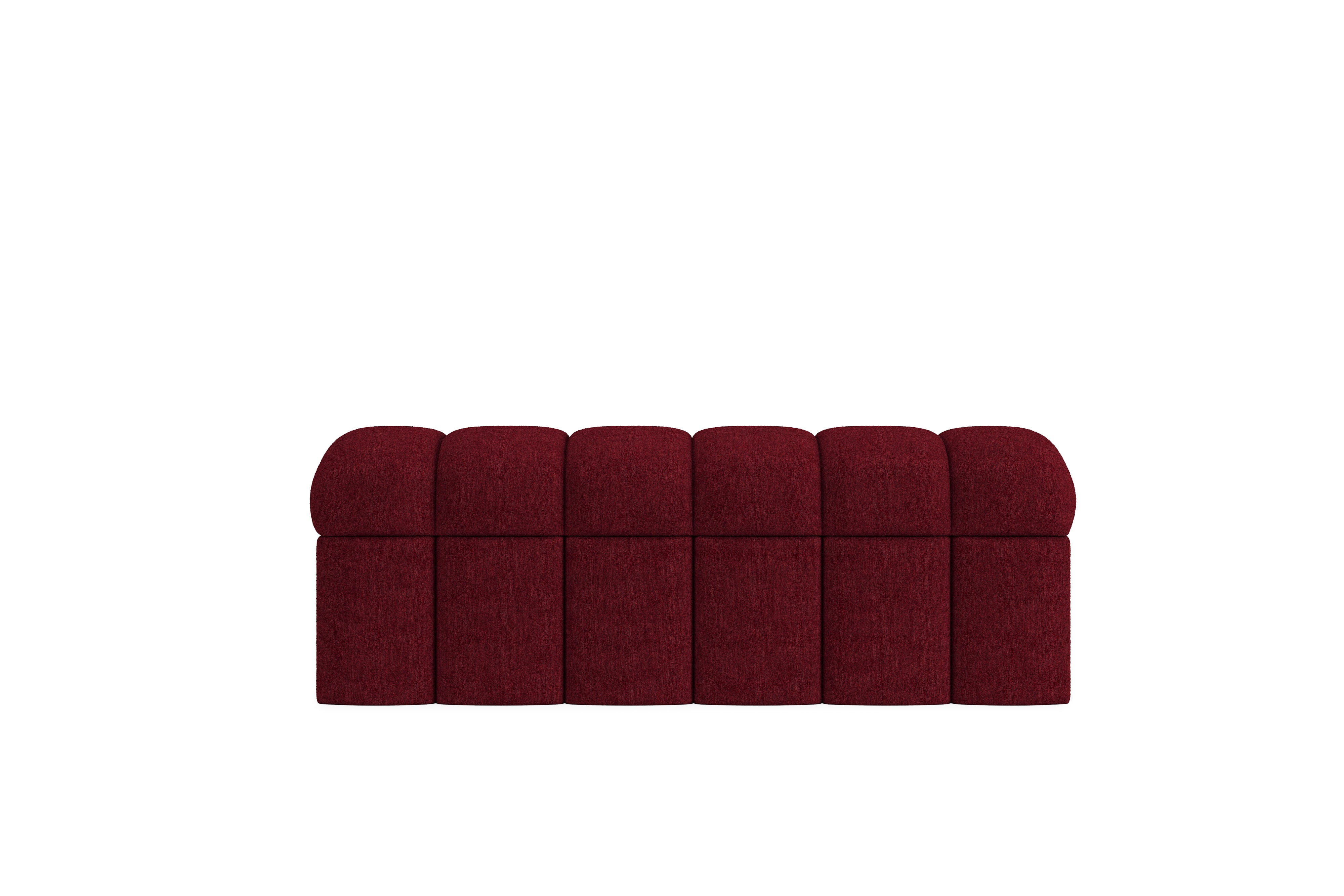 Savage Upholstered Storage Bench in Ruby Chenille - What A Room
