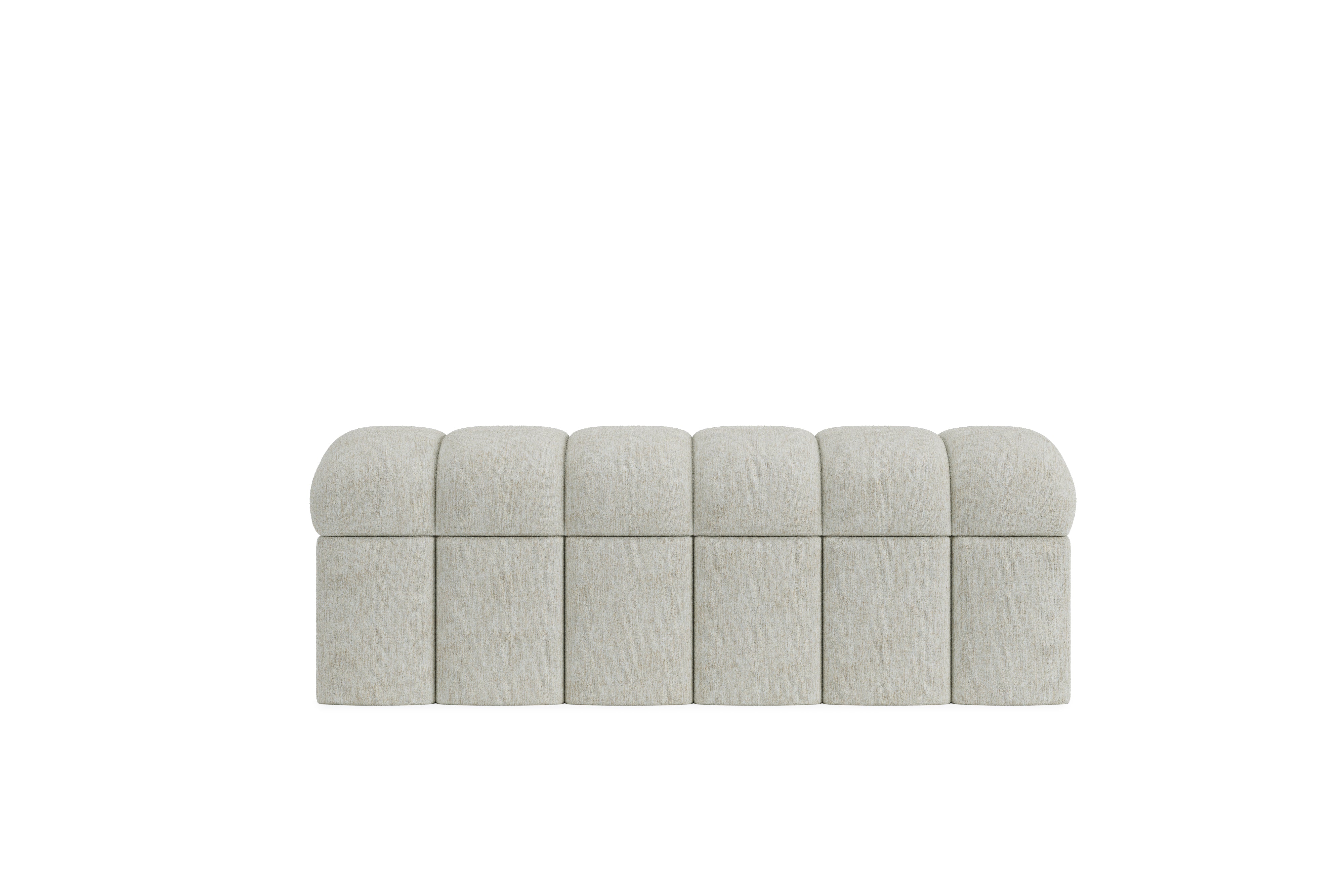 Savage Upholstered Storage Bench in Sandy Chenille - What A Room