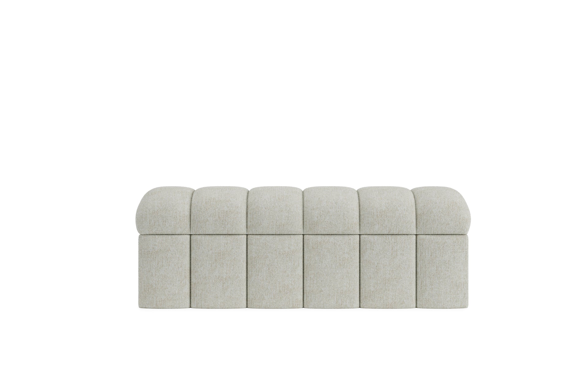 Savage Upholstered Storage Bench in Sandy Chenille - What A Room