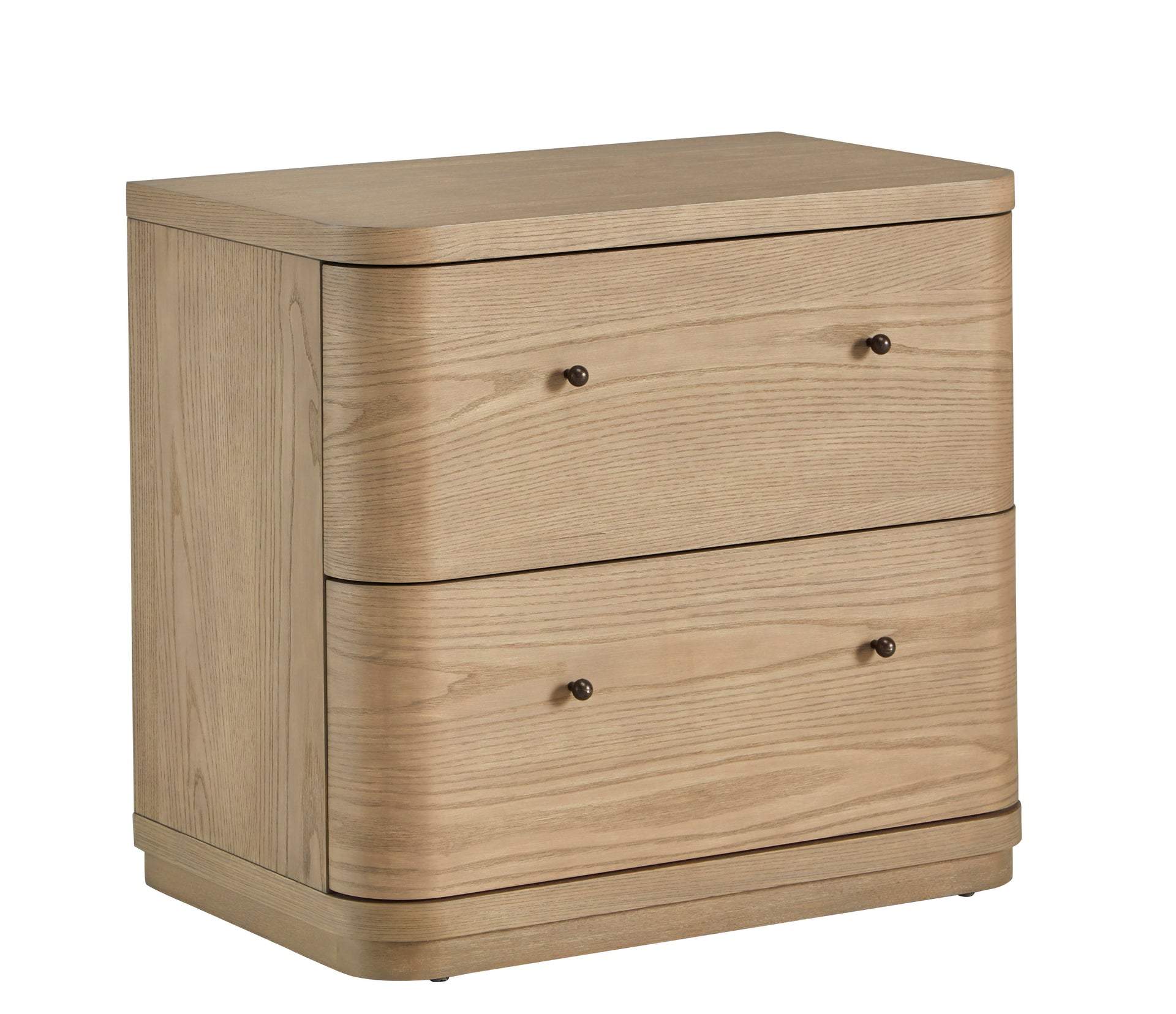 Penny Two Drawer White Ash Nightstand in Buff Cream - What A Room