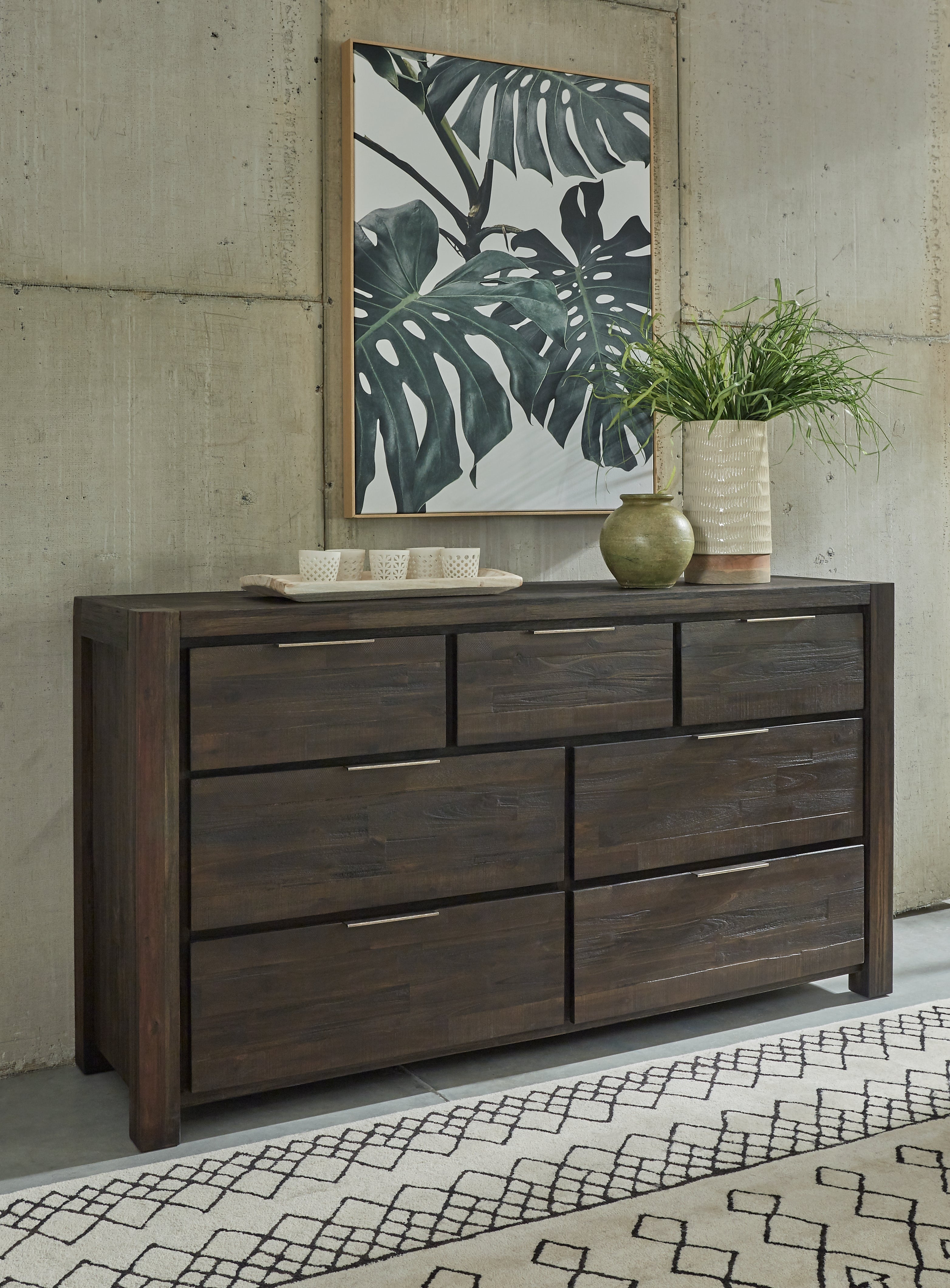 Savanna Seven Drawer Solid Wood Dresser in Coffee Bean - What A Room