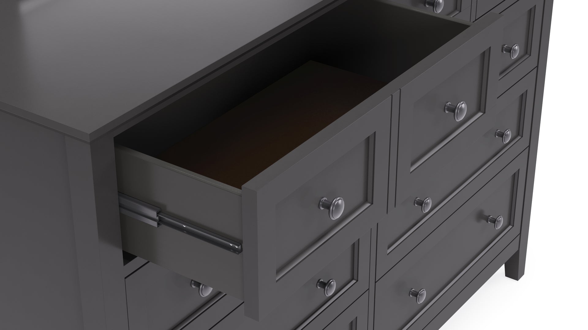 Grace Eight Drawer Dresser in Raven Black - What A Room