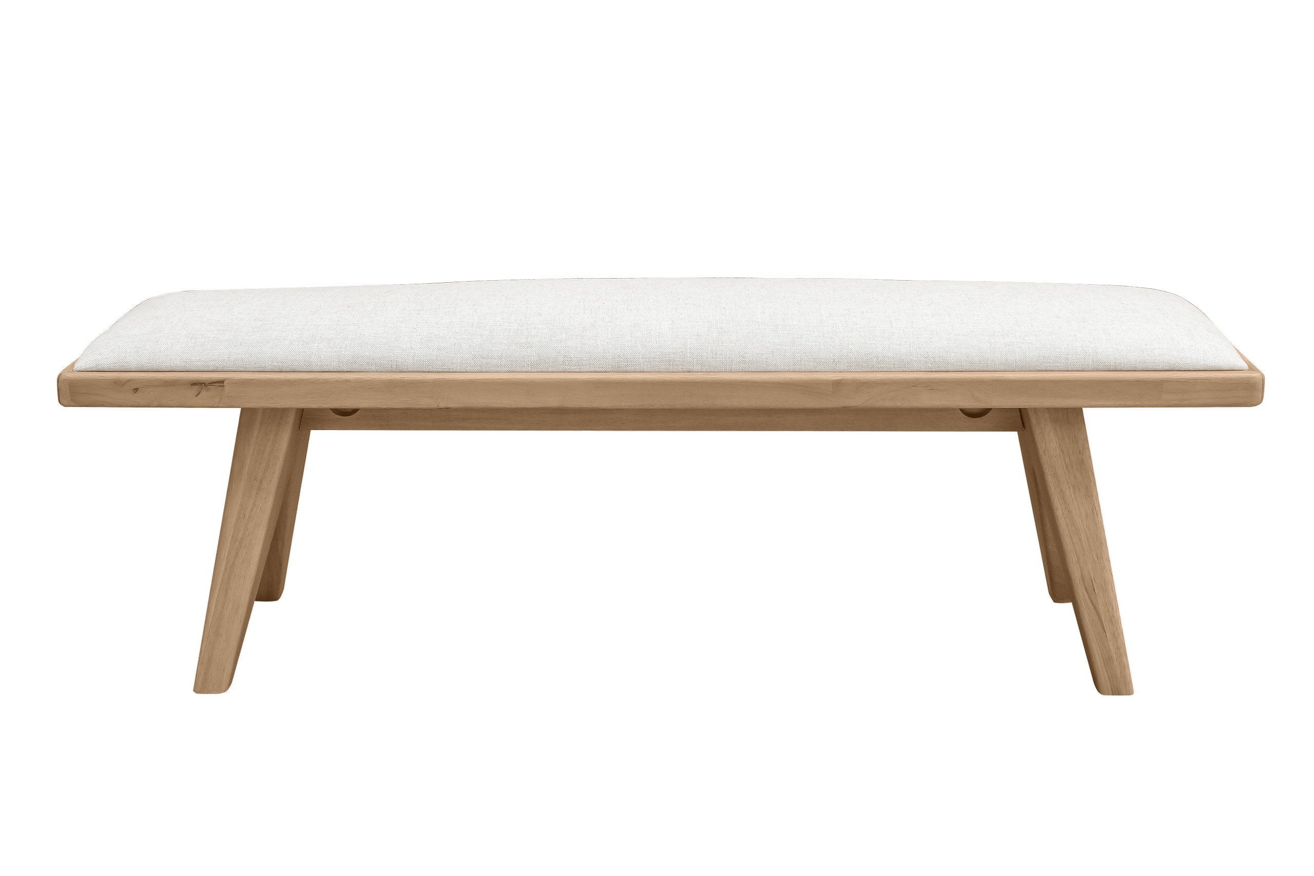 Sumire Upholstered Bench in Ginger and Natural Linen - What A Room