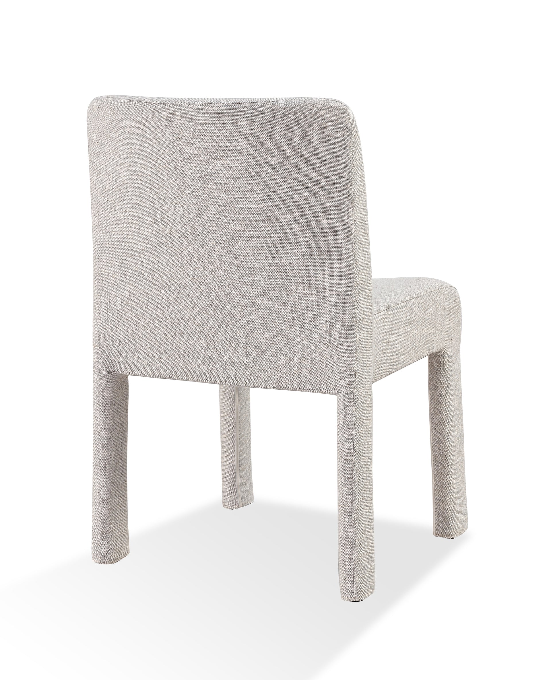 Devon Fully Upholstered Dining Chair in Turtle Dove Linen (Set of 2) - What A Room