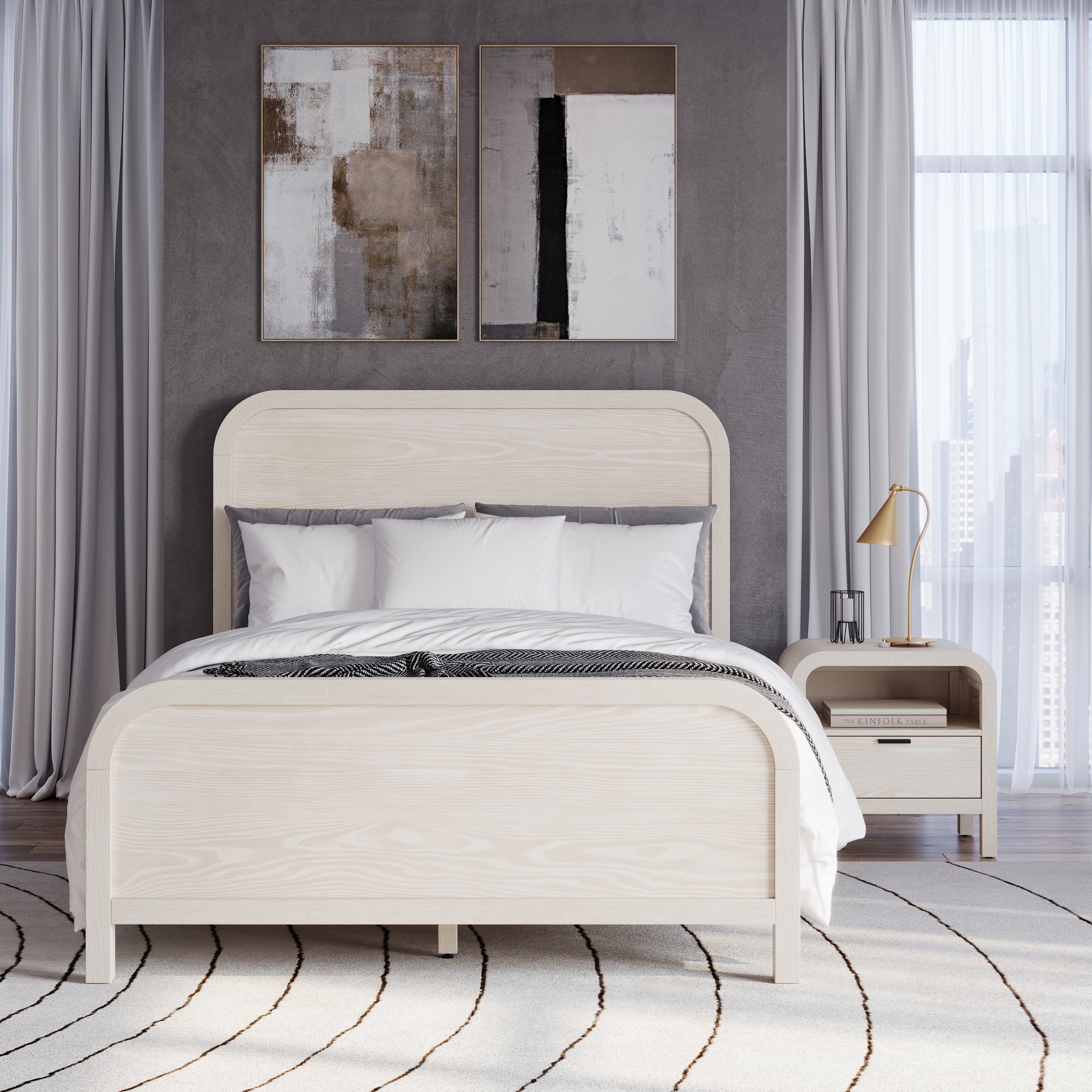 Drake One Drawer One Shelf USB-Charging Nightstand in Sugar - What A Room
