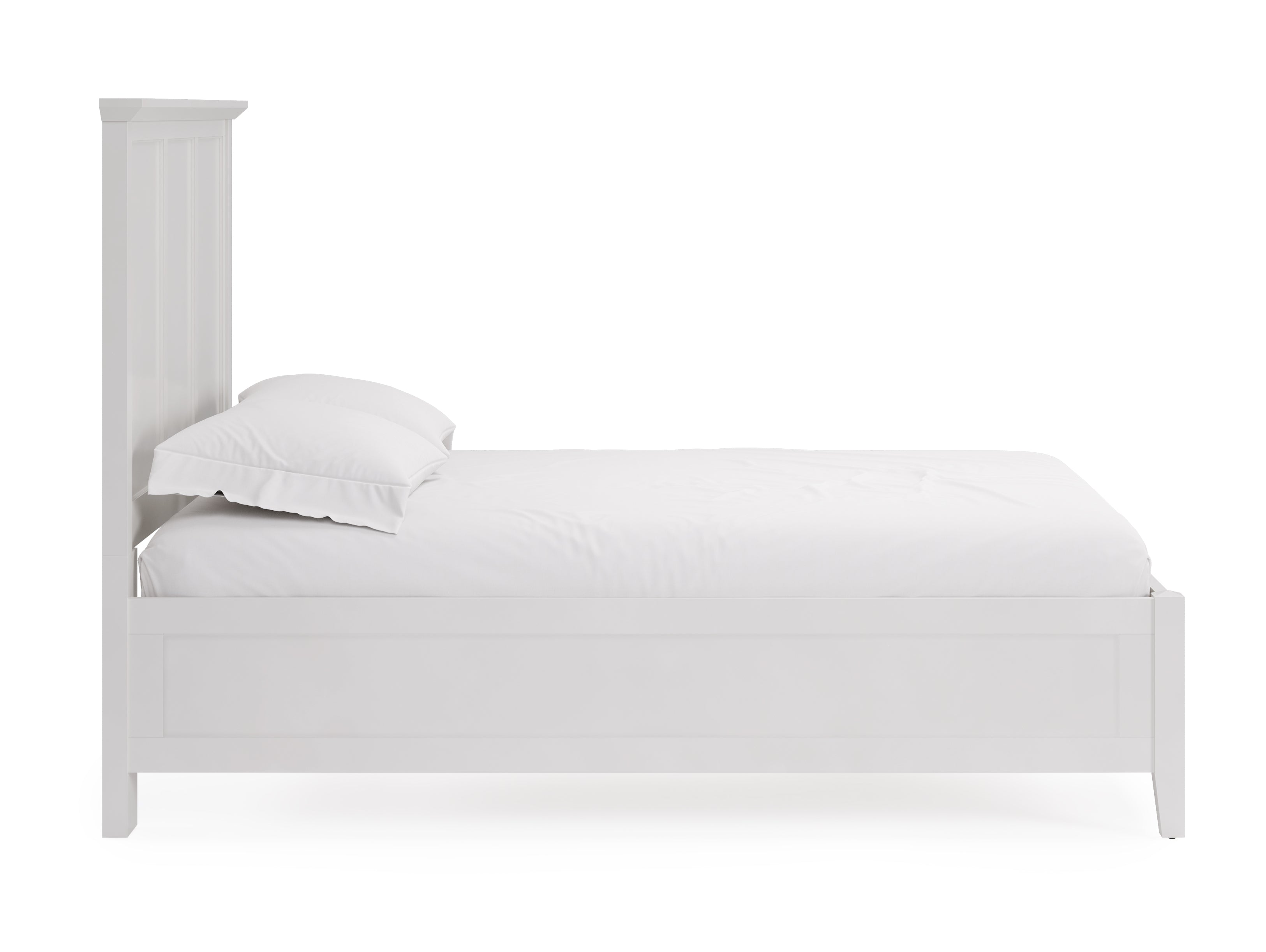 Grace Three Panel Bed in Snowfall White - What A Room