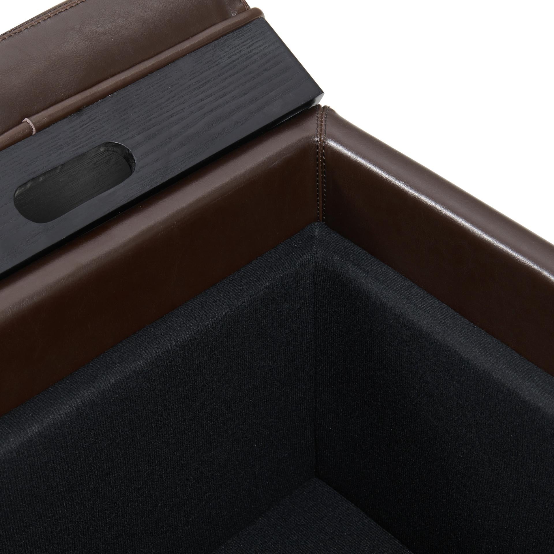 Cameron Square Leather Ottoman - What A Room