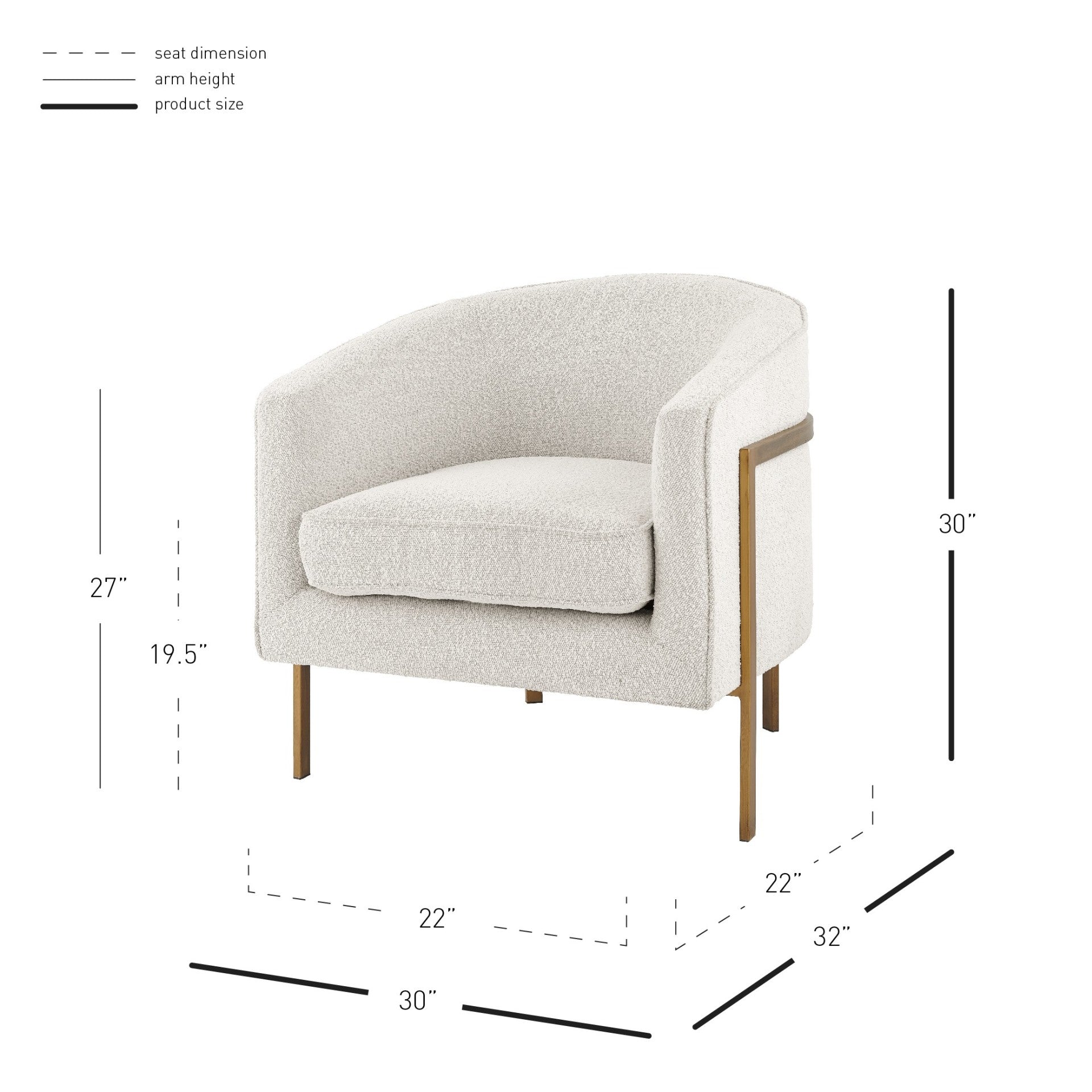 Harrod Fabric Accent Arm Chair - What A Room