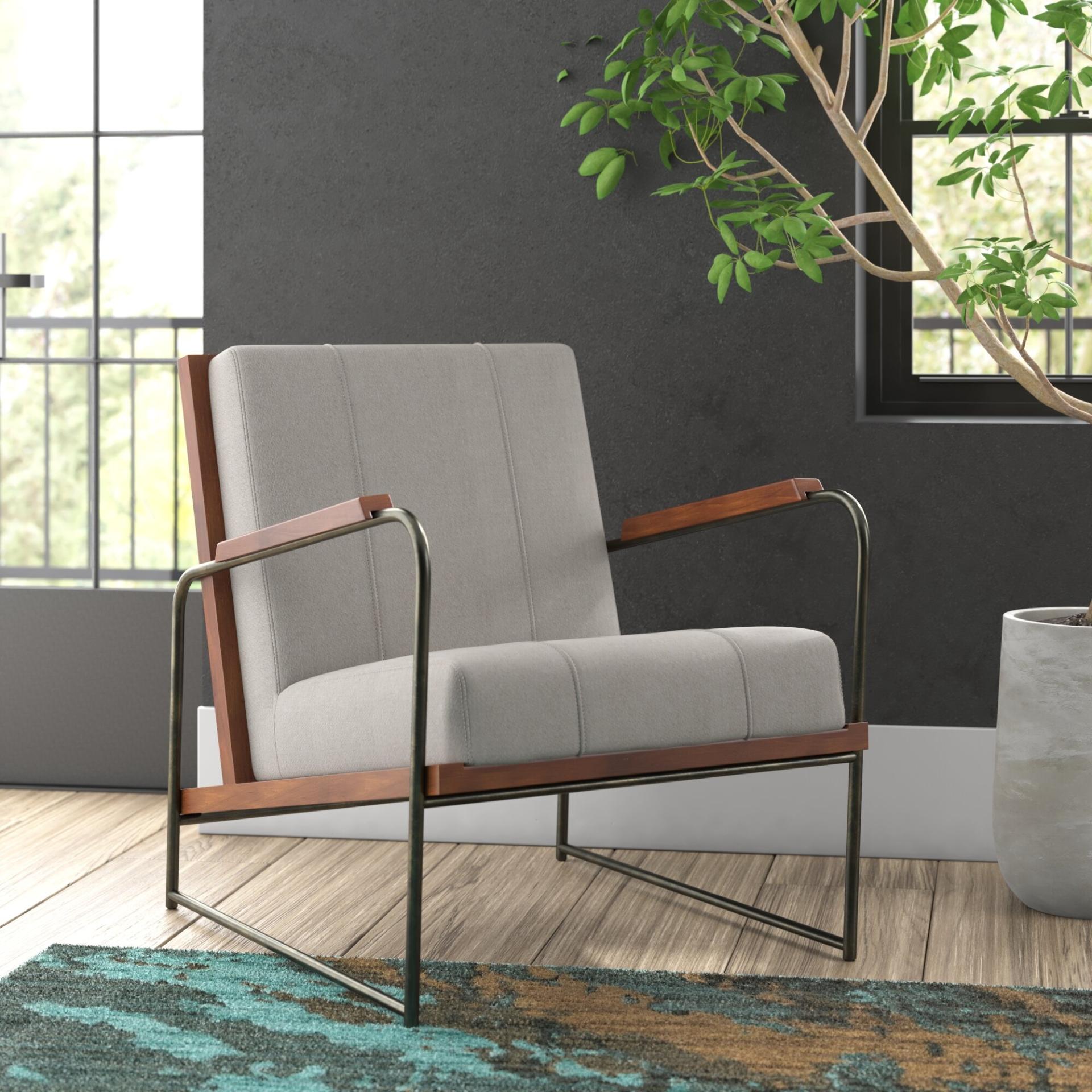 Damian Fabric Accent Arm Chair - What A Room