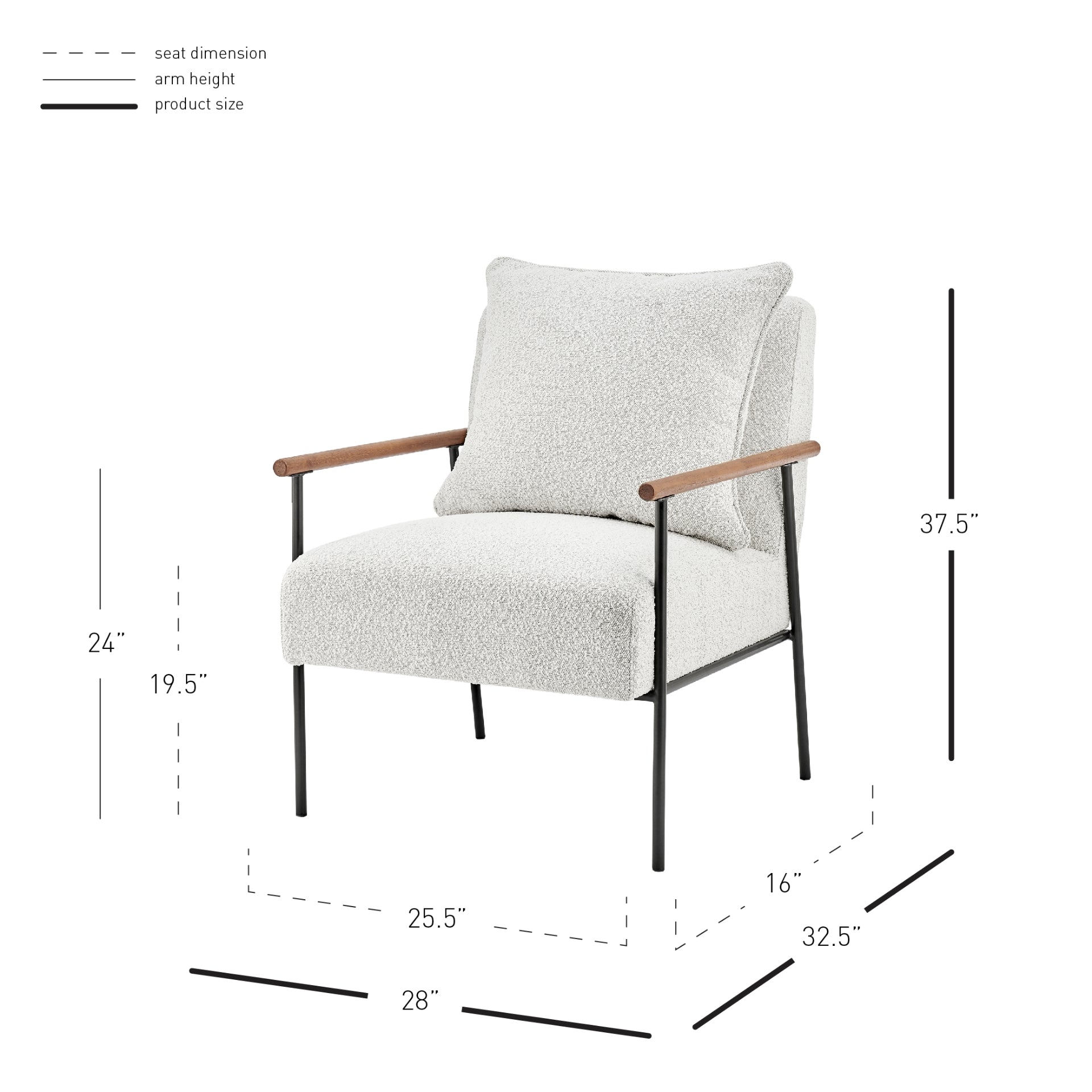 Quinton Fabric Accent Arm Chair - What A Room