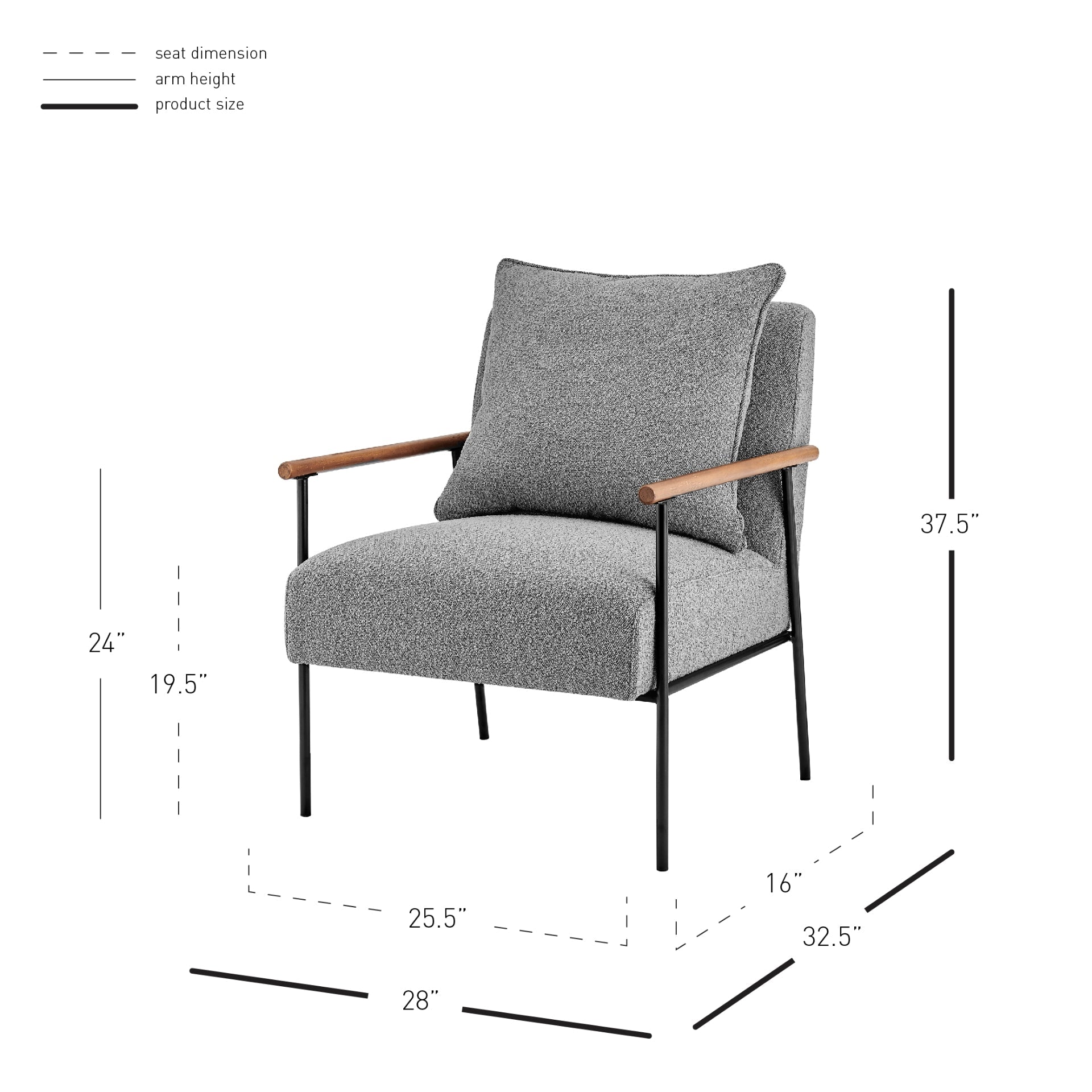Quinton Fabric Accent Arm Chair - What A Room